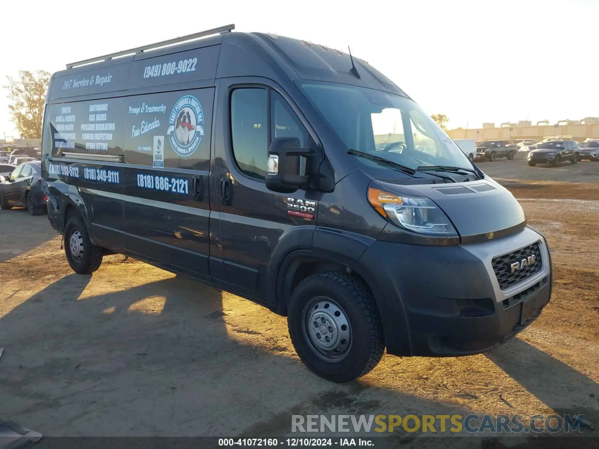 1 Фотография поврежденного автомобиля 3C6LRVDGXNE136133 RAM PROMASTER 2500 2022