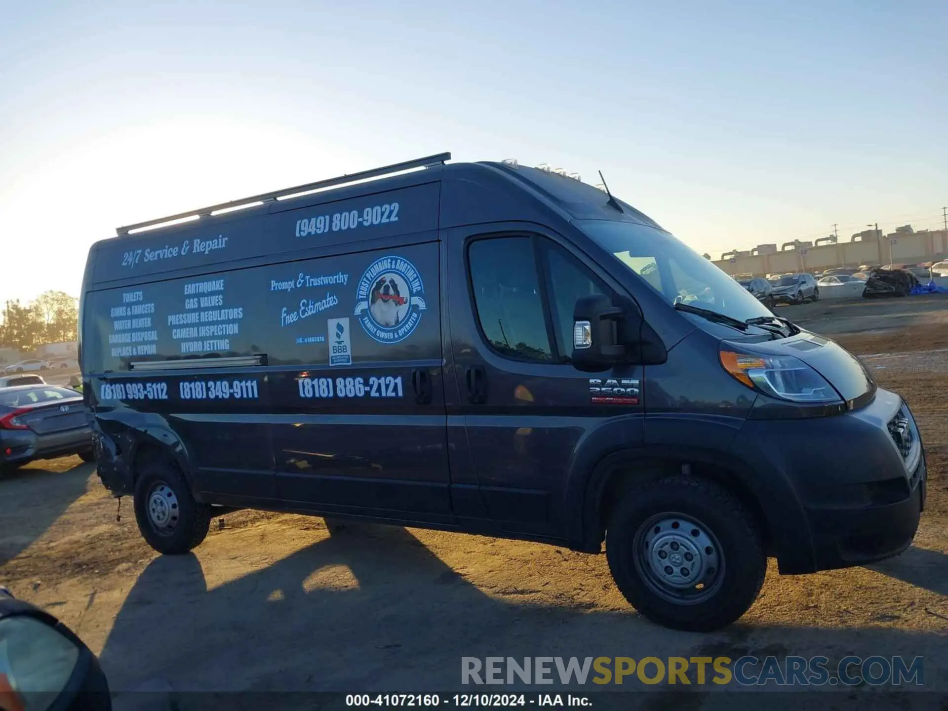 14 Фотография поврежденного автомобиля 3C6LRVDGXNE136133 RAM PROMASTER 2500 2022
