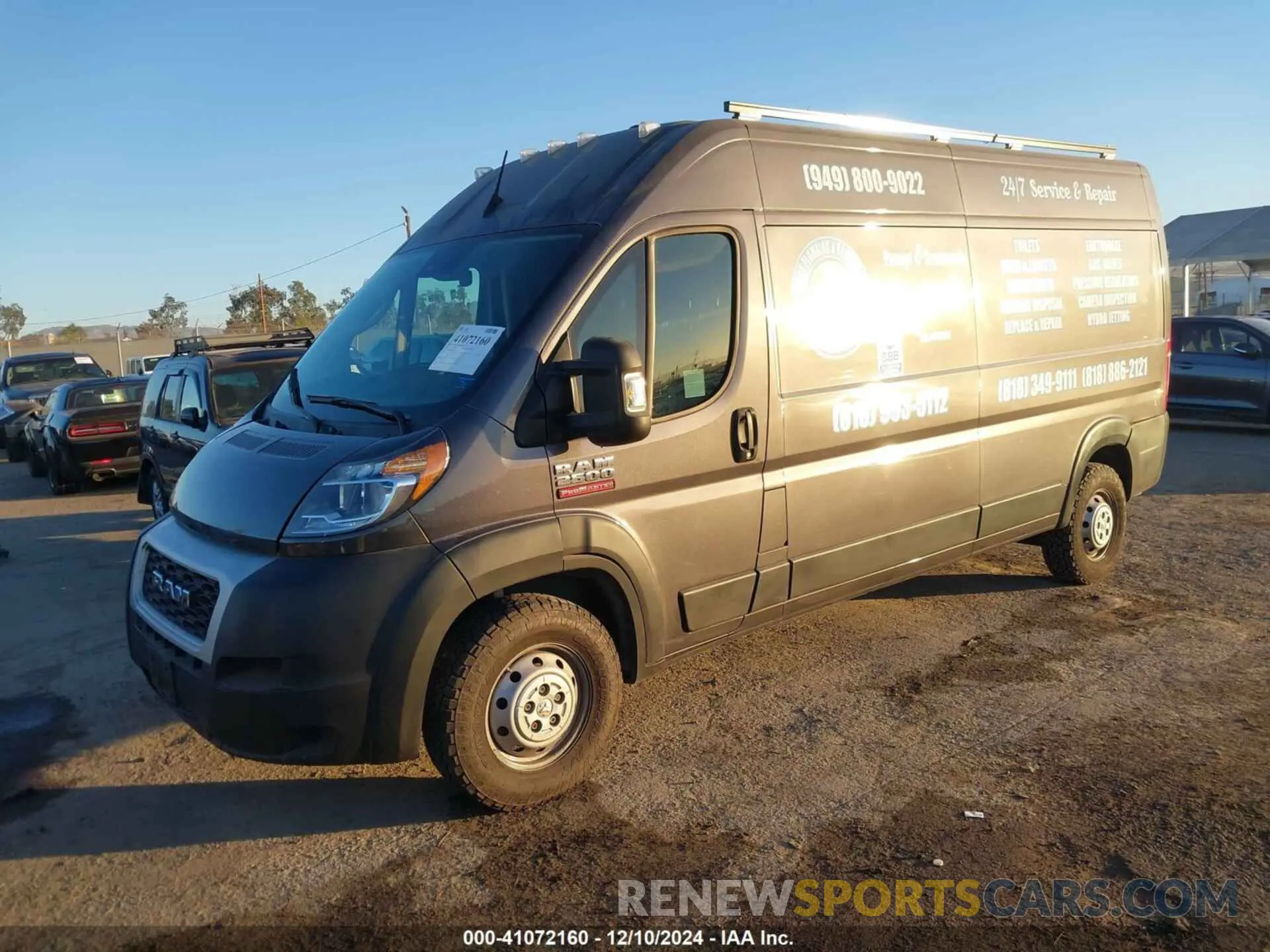2 Фотография поврежденного автомобиля 3C6LRVDGXNE136133 RAM PROMASTER 2500 2022