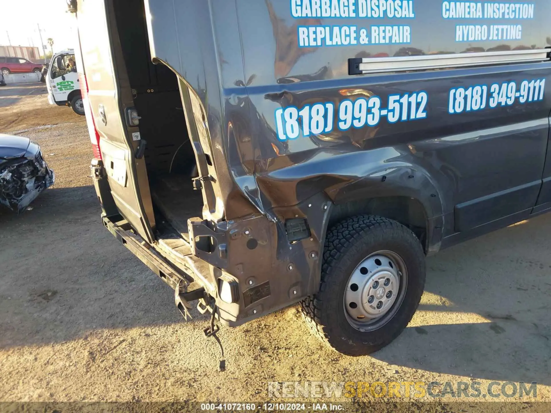 6 Фотография поврежденного автомобиля 3C6LRVDGXNE136133 RAM PROMASTER 2500 2022