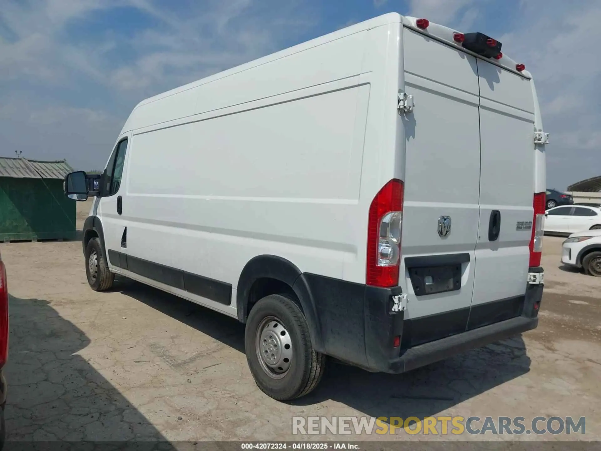 3 Photograph of a damaged car 3C6LRVDG0PE571794 RAM PROMASTER 2500 2023