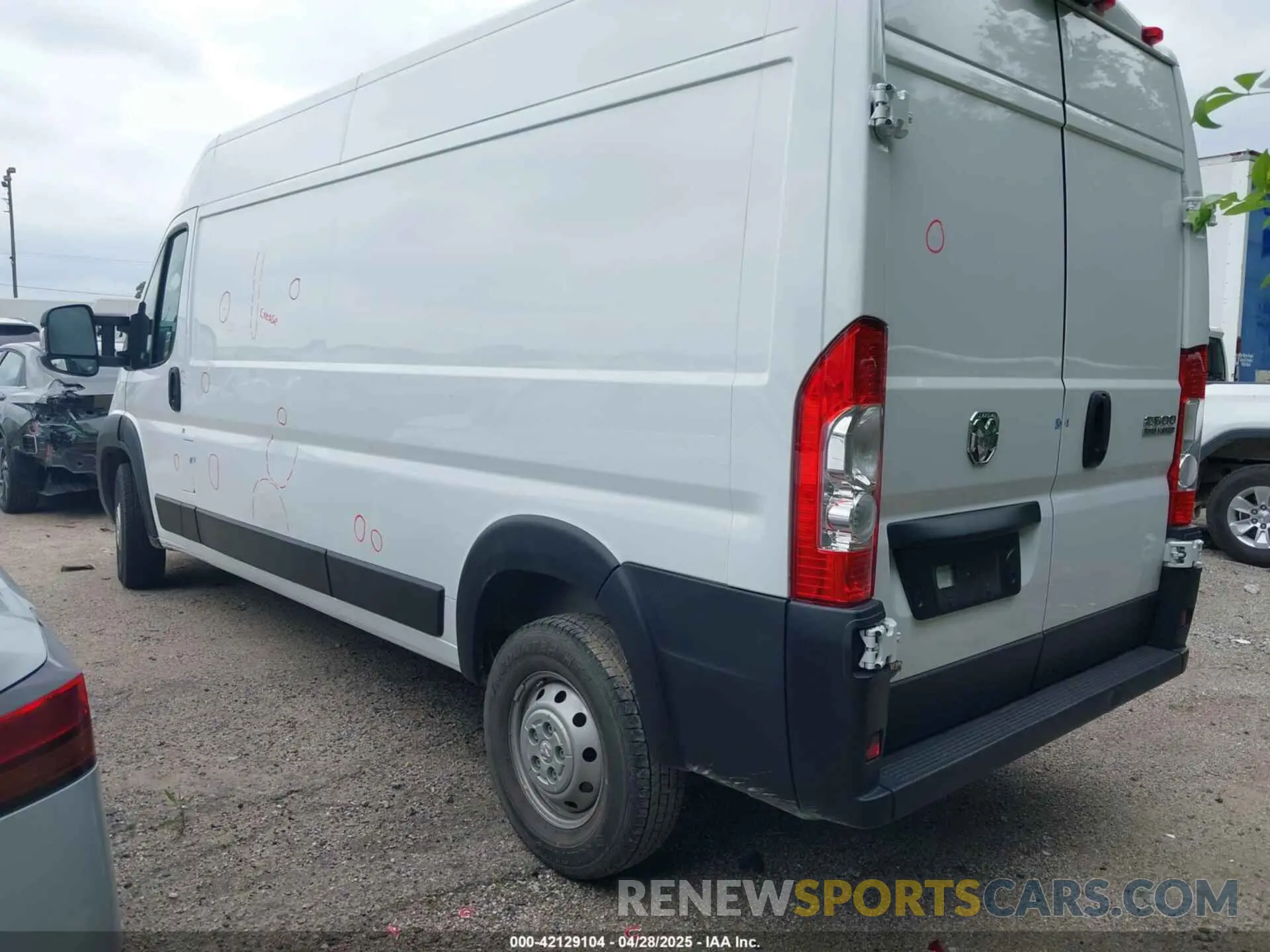 3 Фотография поврежденного автомобиля 3C6LRVDG5PE563688 RAM PROMASTER 2500 2023