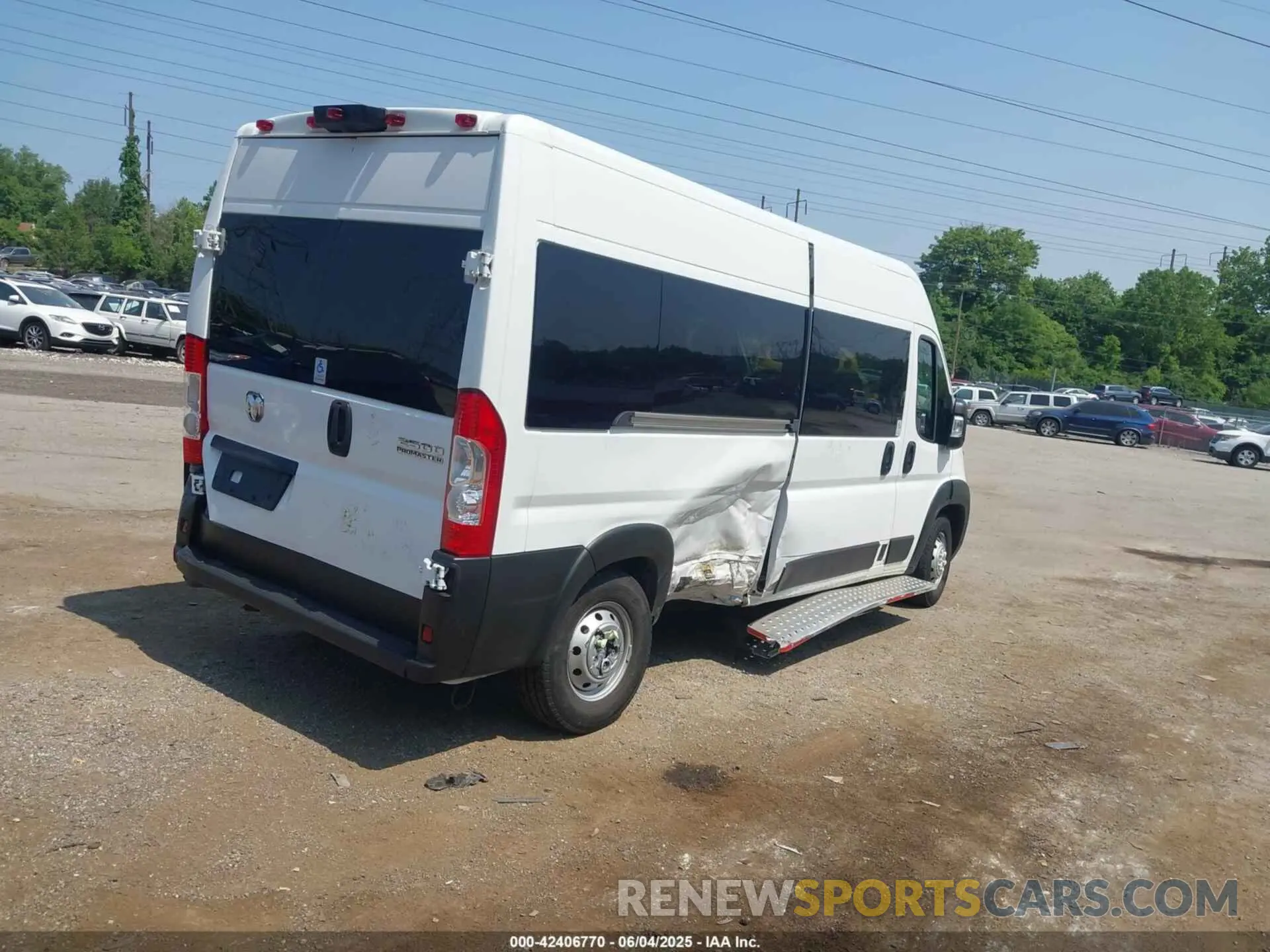 4 Фотография поврежденного автомобиля 3C6LRVPG6PE551478 RAM PROMASTER 2500 2023