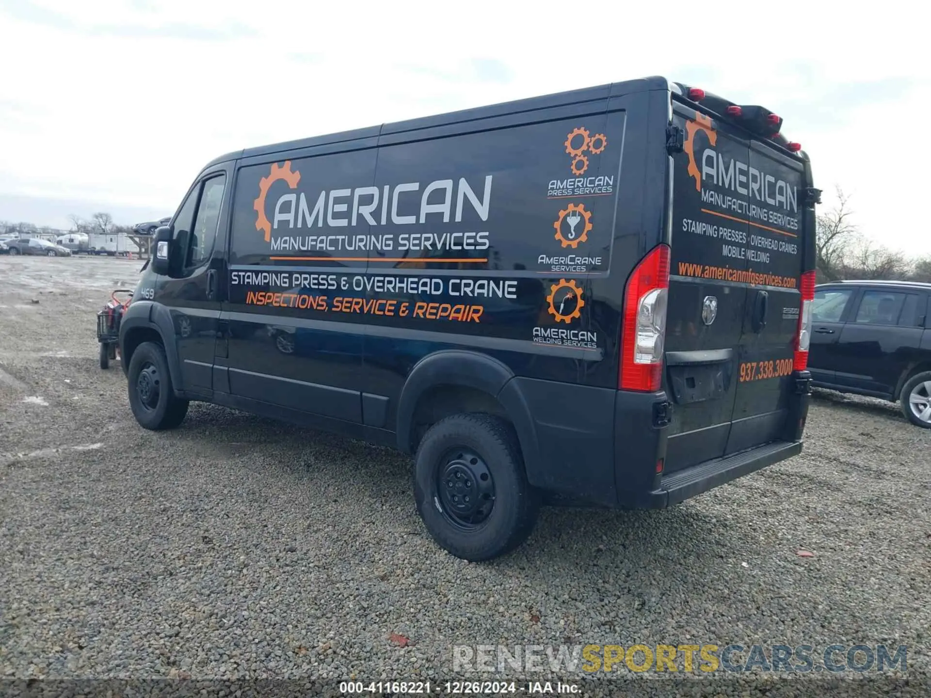 3 Photograph of a damaged car 3C6LRVVG1PE529021 RAM PROMASTER 2500 2023
