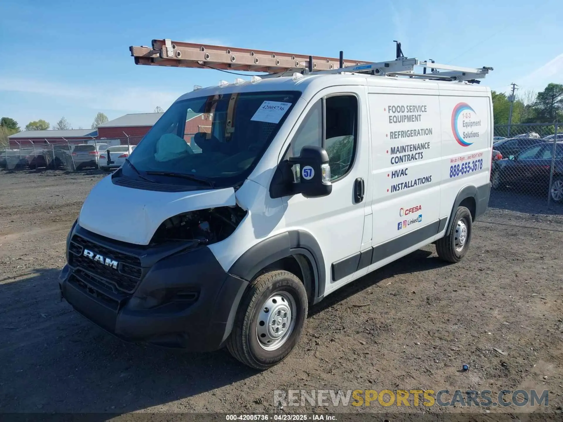 2 Фотография поврежденного автомобиля 3C6LRVVG5PE579453 RAM PROMASTER 2500 2023