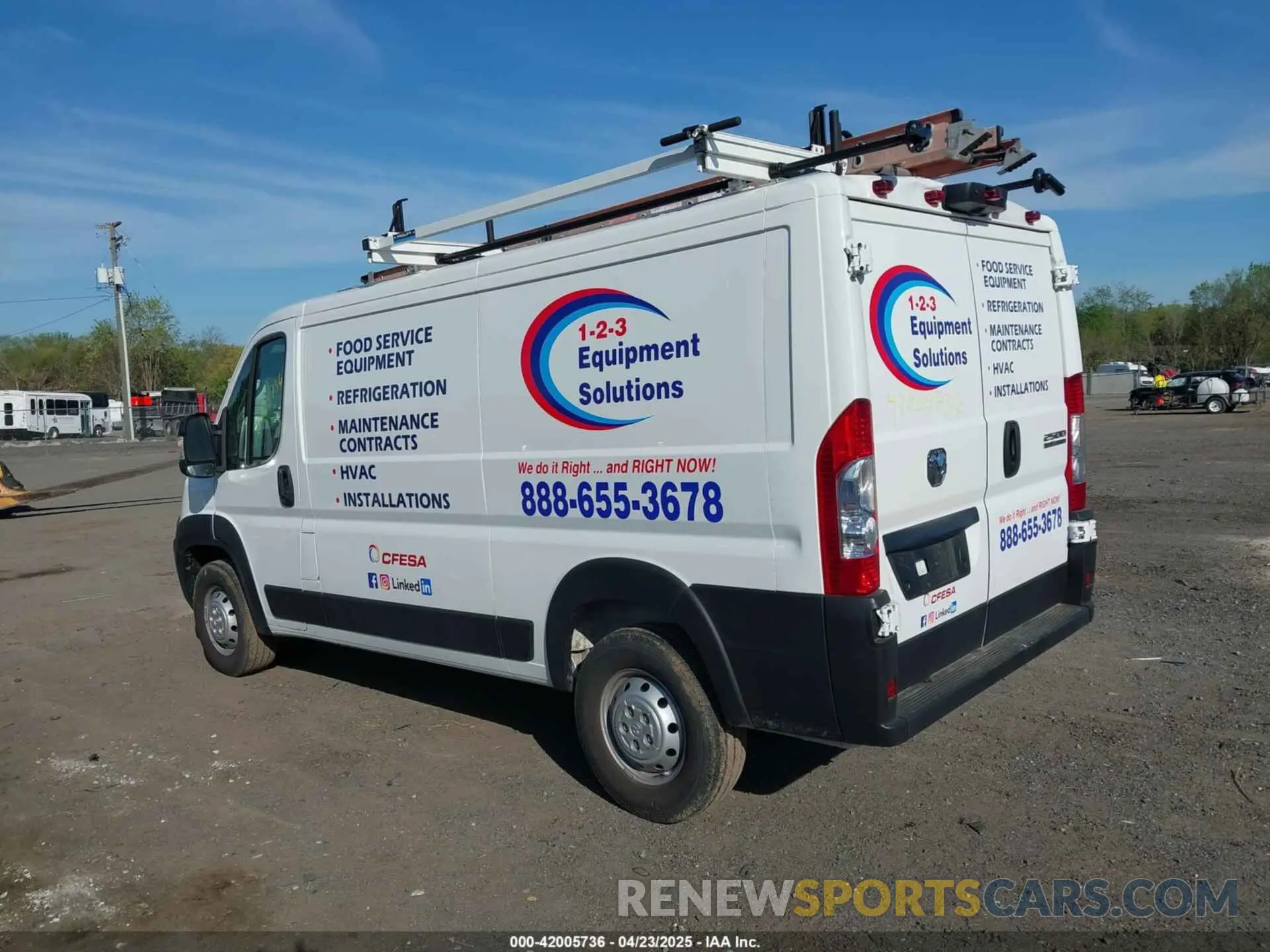 3 Фотография поврежденного автомобиля 3C6LRVVG5PE579453 RAM PROMASTER 2500 2023