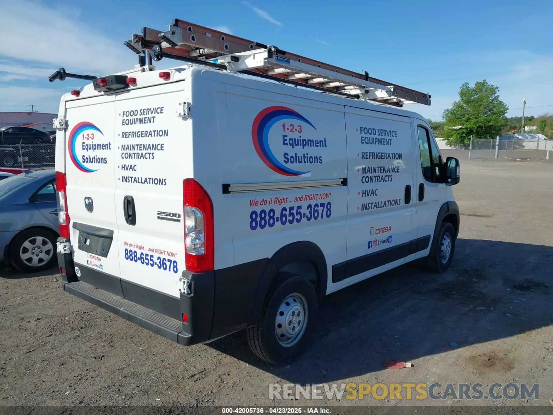4 Фотография поврежденного автомобиля 3C6LRVVG5PE579453 RAM PROMASTER 2500 2023