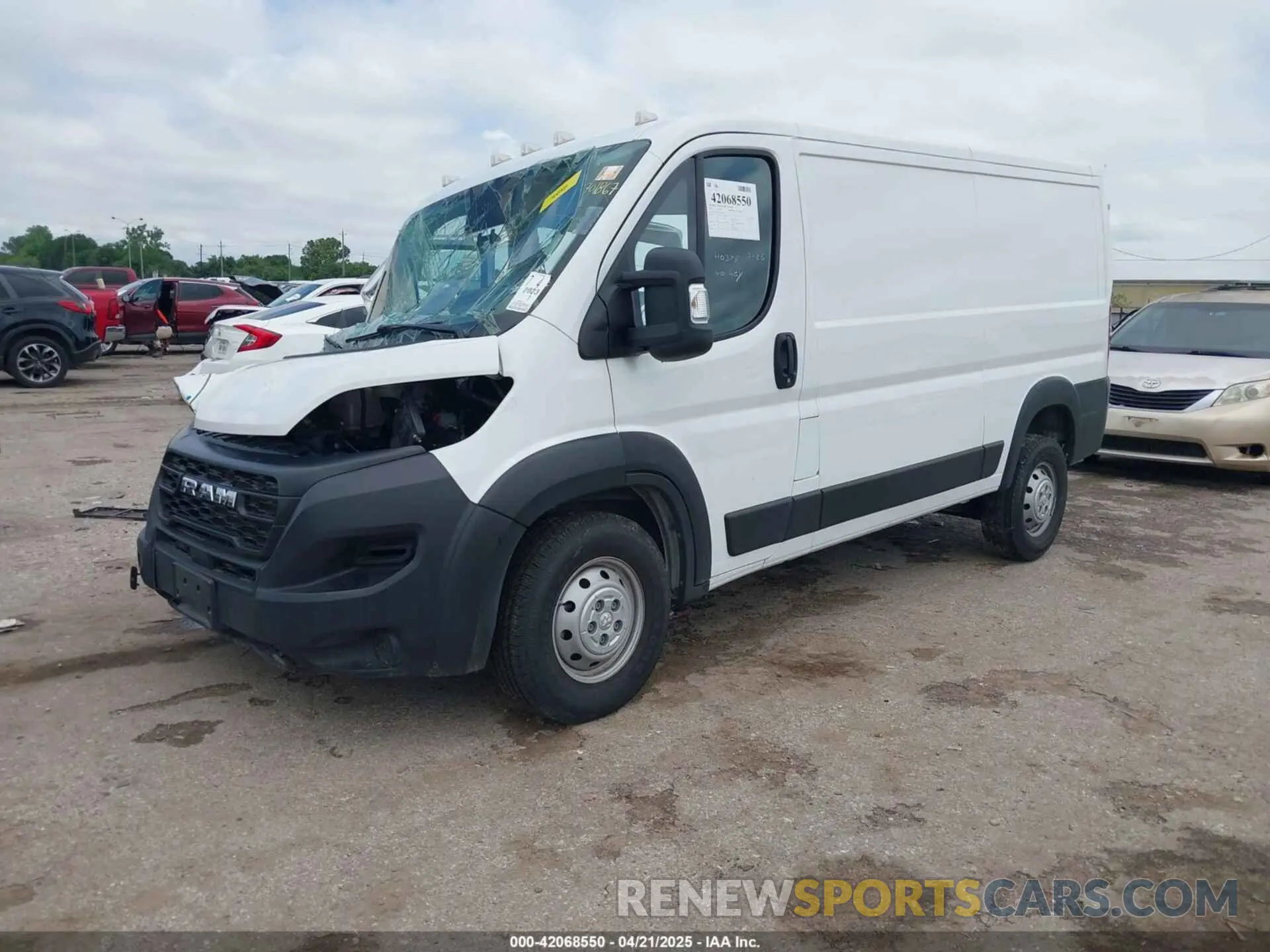2 Photograph of a damaged car 3C6LRVVG7PE552934 RAM PROMASTER 2500 2023
