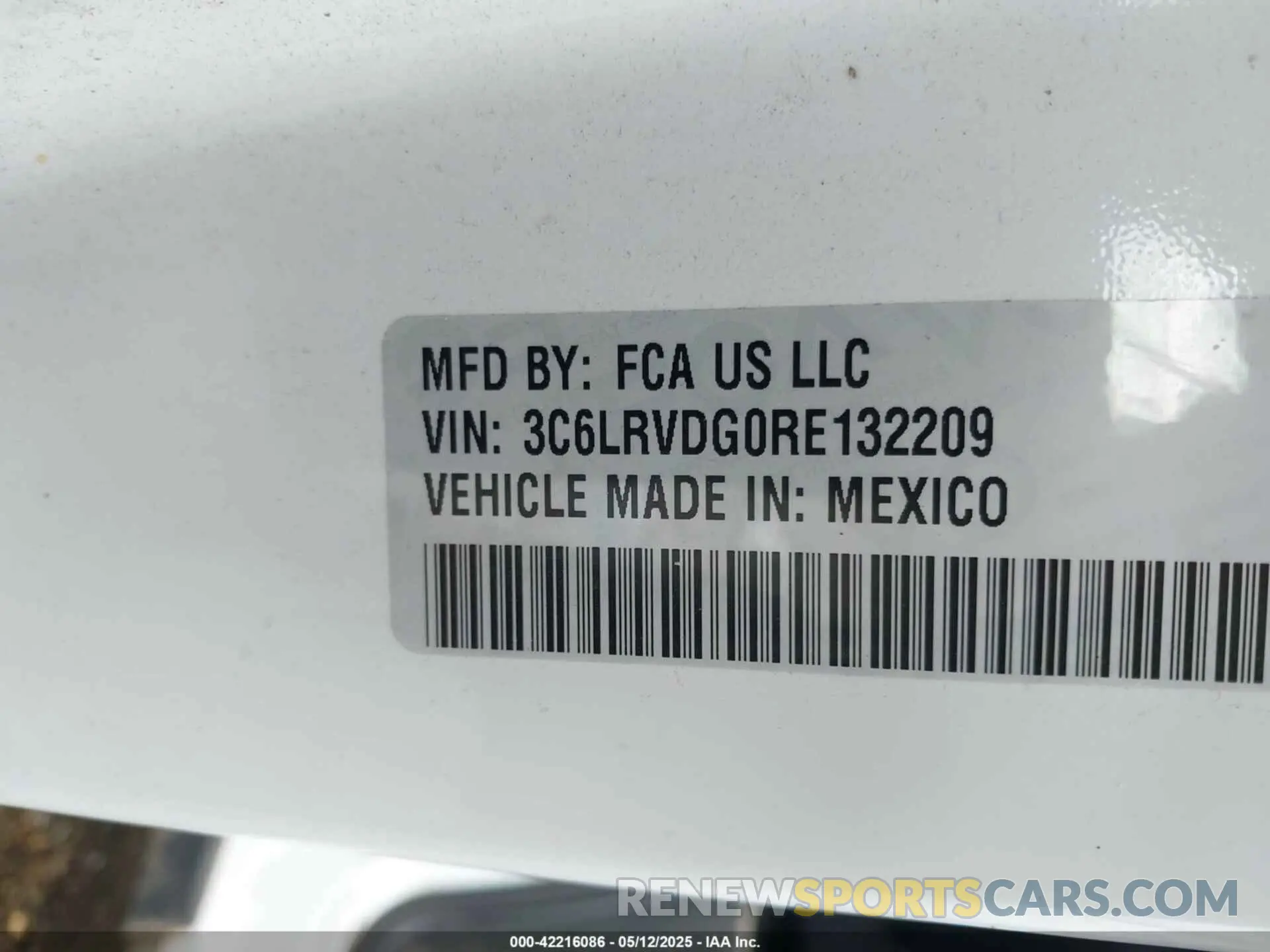 9 Фотография поврежденного автомобиля 3C6LRVDG0RE132209 RAM PROMASTER 2500 2024