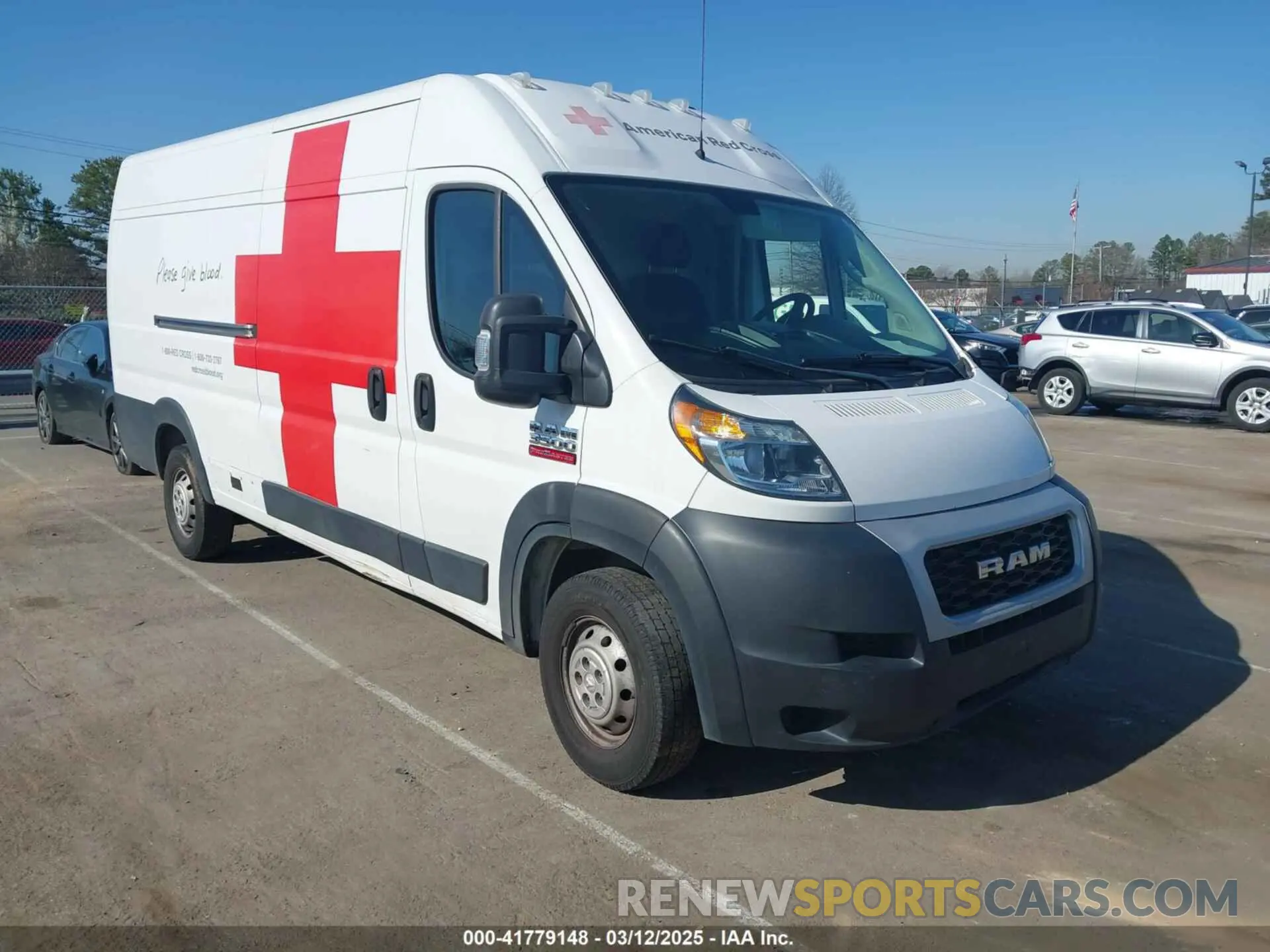 1 Photograph of a damaged car 3C6URVJG6KE560302 RAM PROMASTER 3500 2019