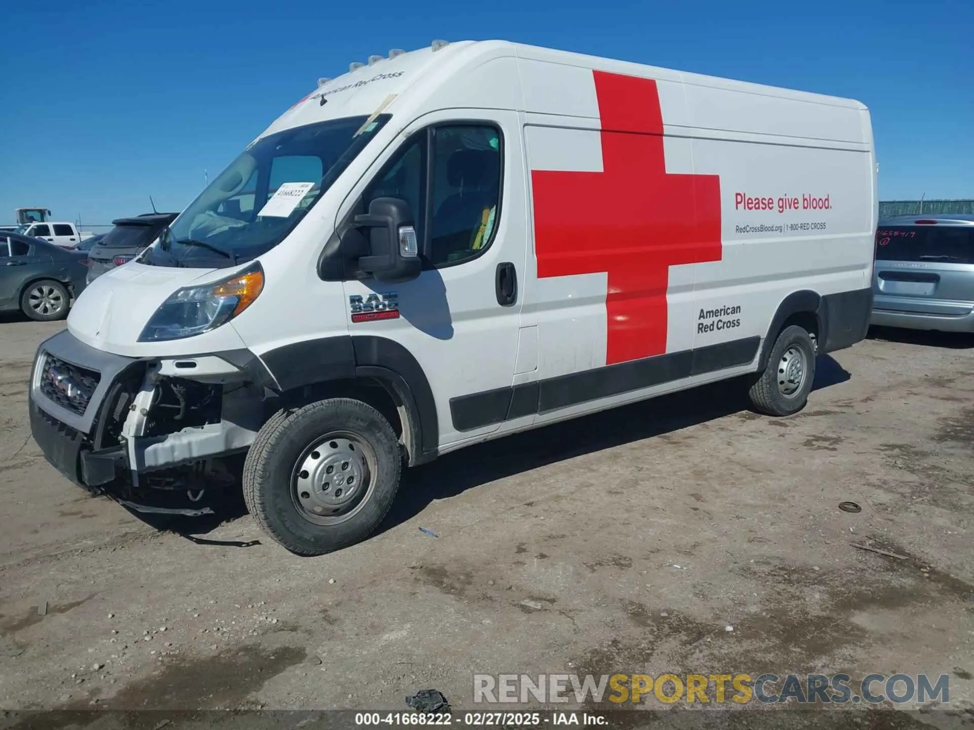 2 Photograph of a damaged car 3C6FRVJG6ME501455 RAM PROMASTER 3500 2021