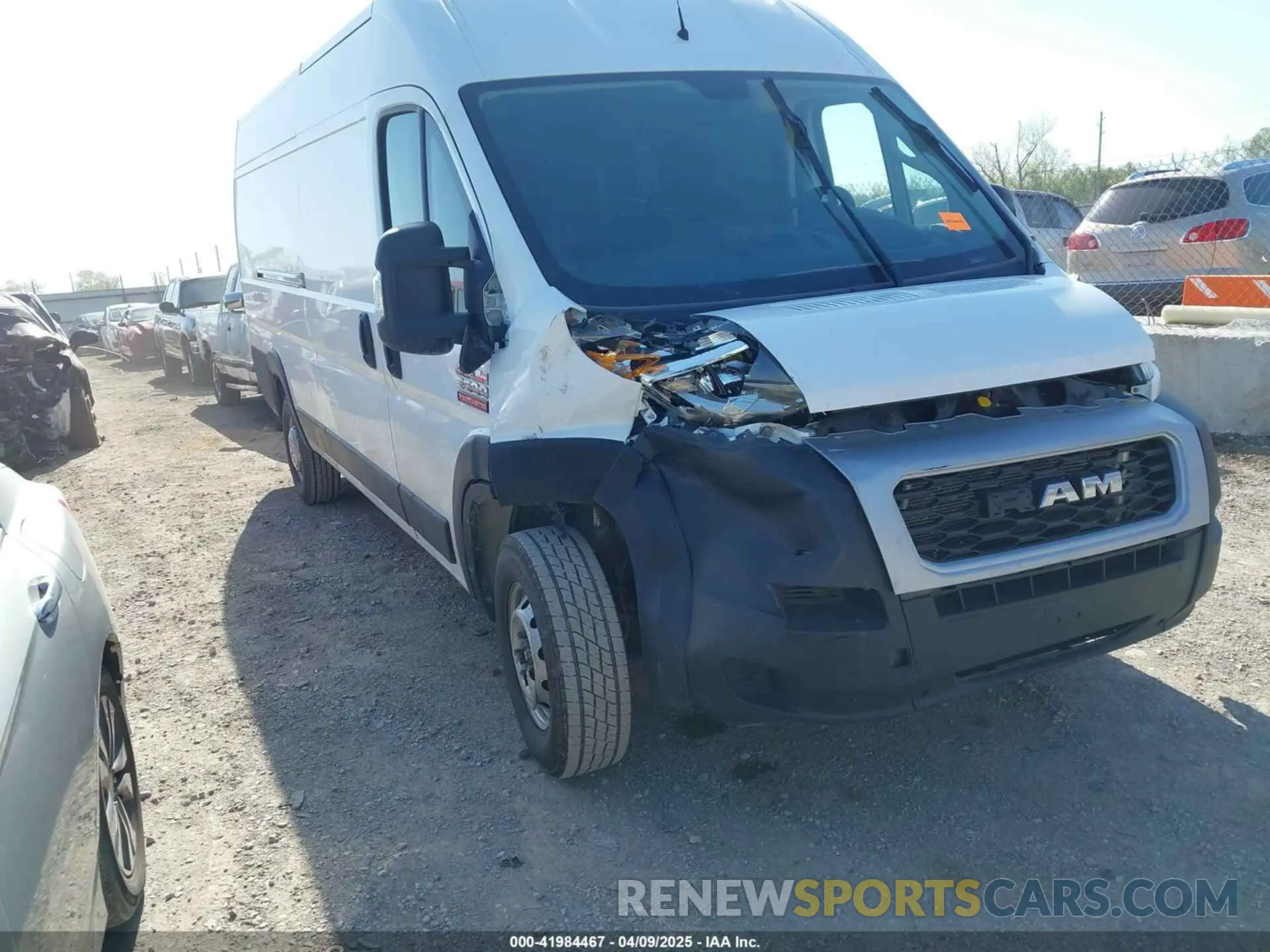 1 Фотография поврежденного автомобиля 3C6MRVJG4ME590174 RAM PROMASTER 3500 2021