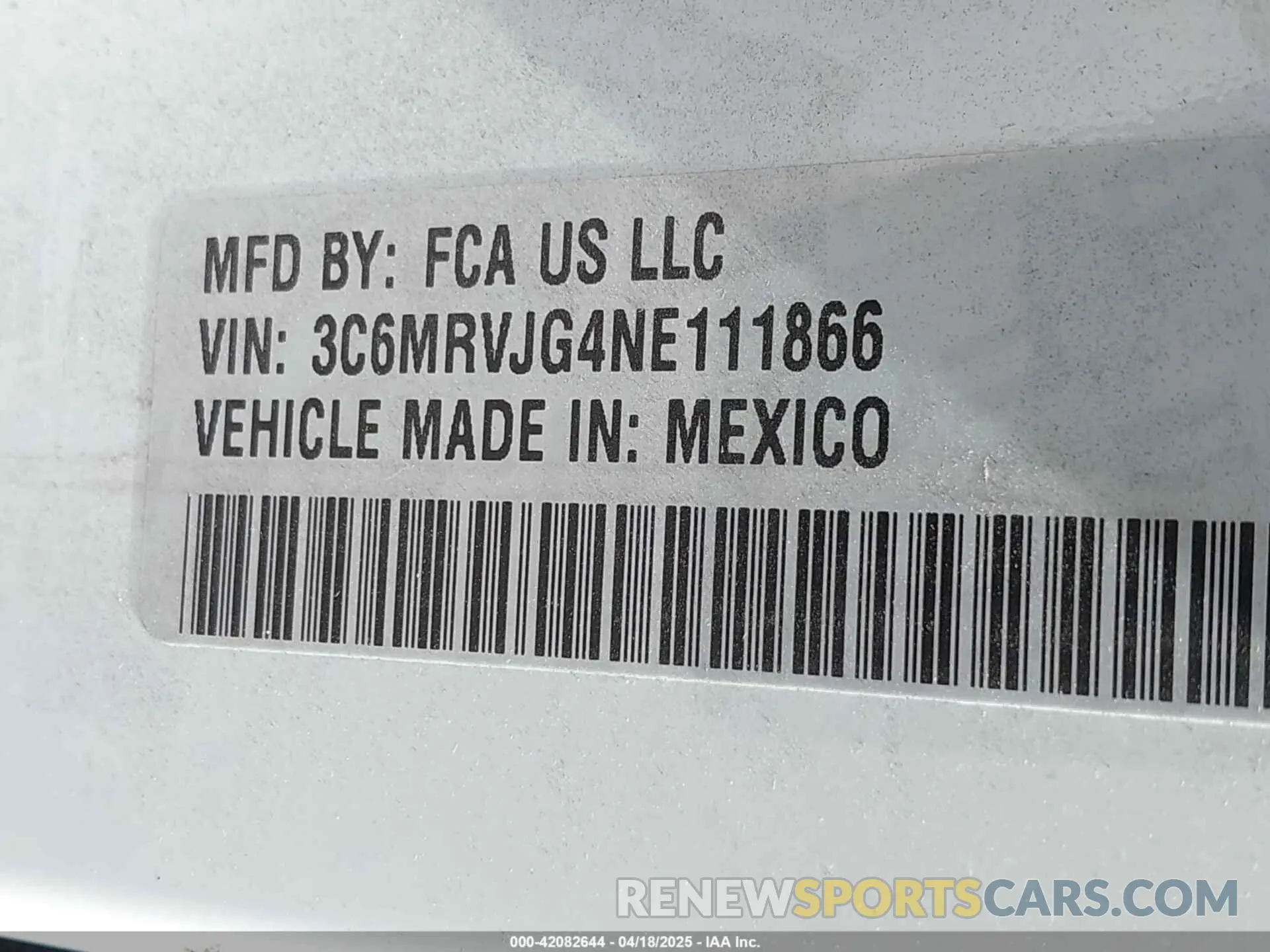 9 Фотография поврежденного автомобиля 3C6MRVJG4NE111866 RAM PROMASTER 3500 2022