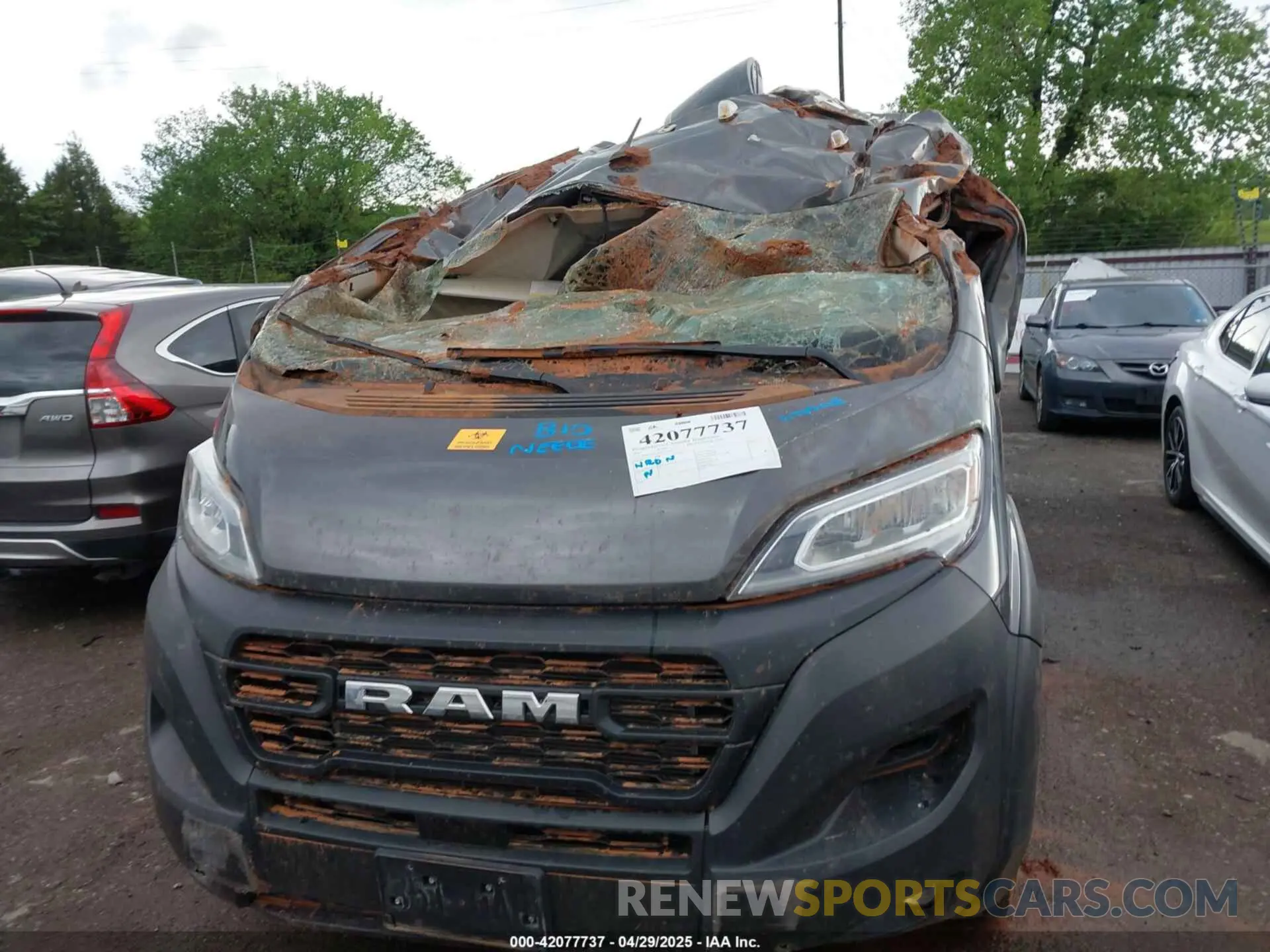 11 Фотография поврежденного автомобиля 3C6MRVJG8PE574547 RAM PROMASTER 3500 2023