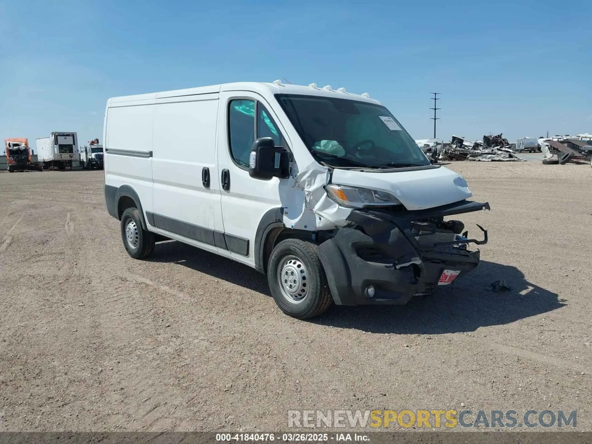 1 Фотография поврежденного автомобиля 3C6MRVWG0RE154356 RAM PROMASTER 3500 2024