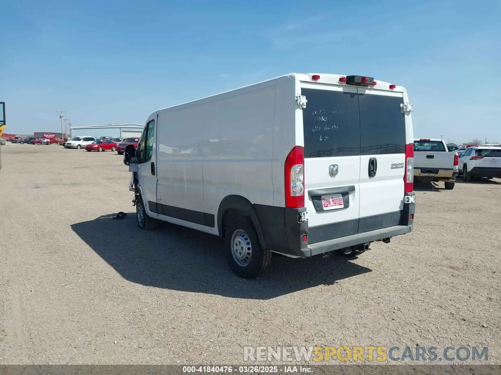 3 Фотография поврежденного автомобиля 3C6MRVWG0RE154356 RAM PROMASTER 3500 2024