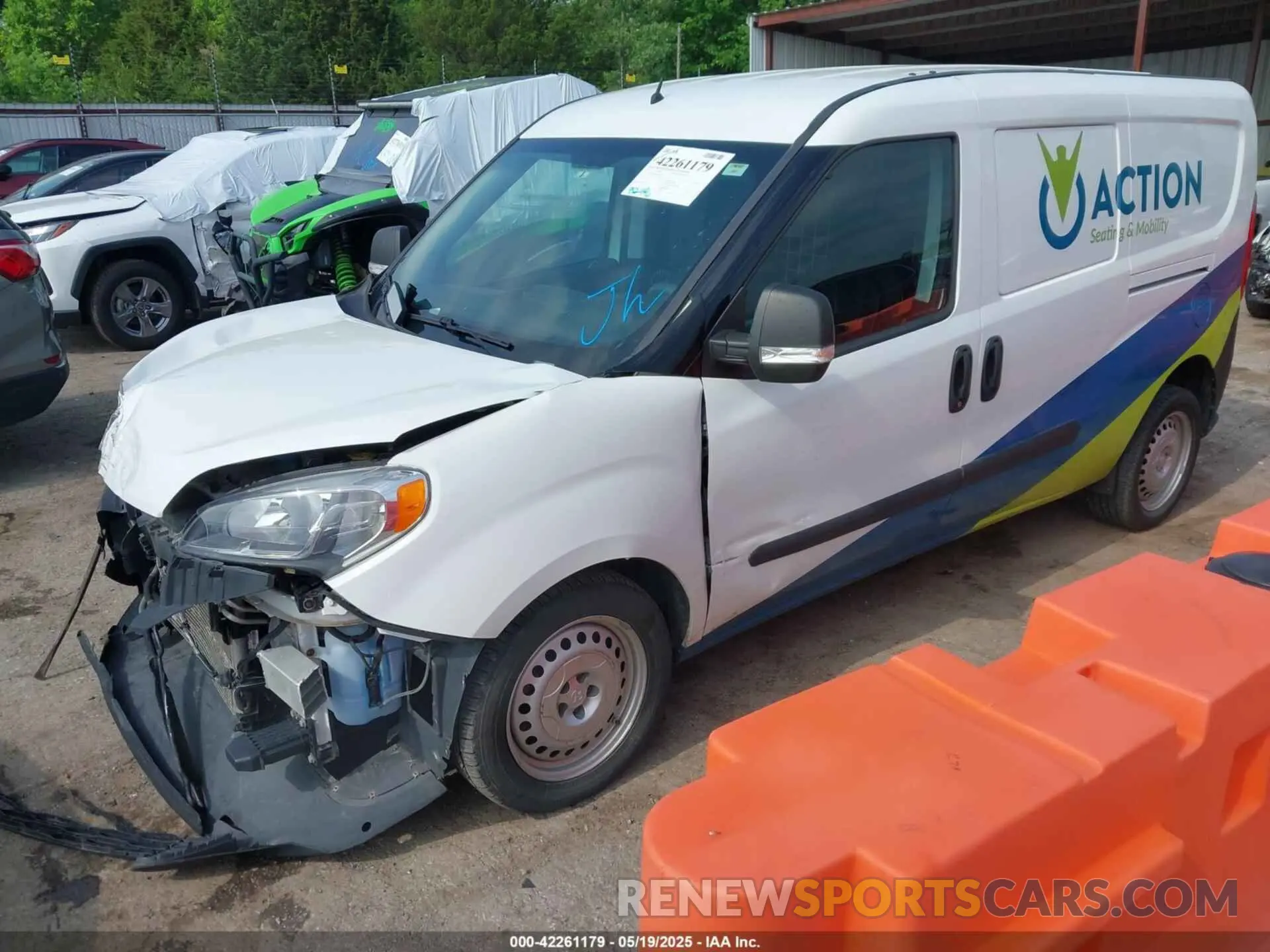 2 Photograph of a damaged car ZFBHRFABXK6M16958 RAM PROMASTER CITY 2019