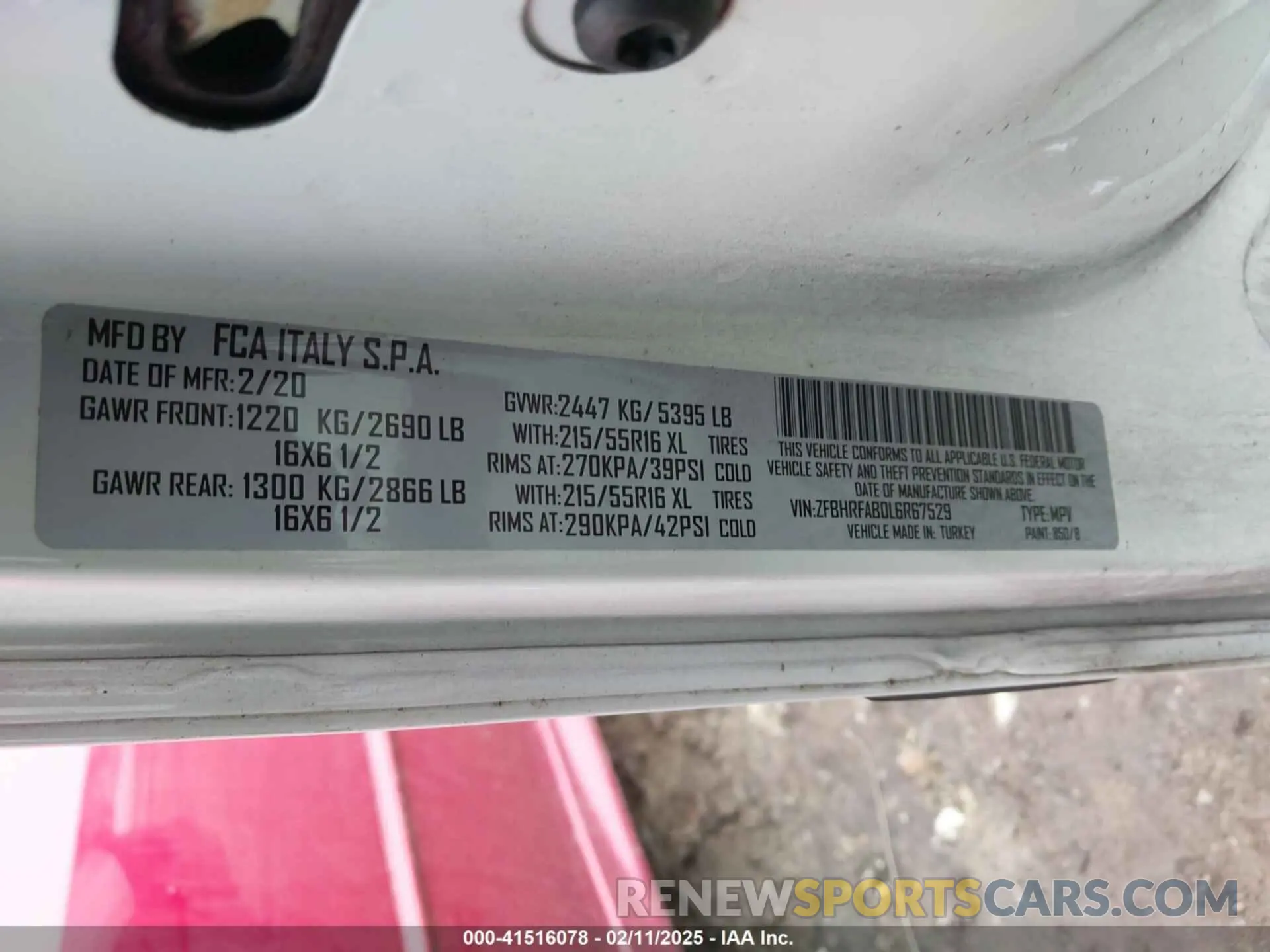 9 Photograph of a damaged car ZFBHRFAB0L6R67529 RAM PROMASTER CITY 2020