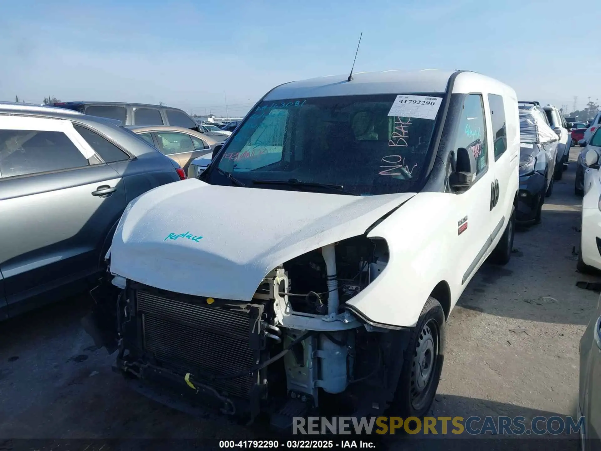 2 Фотография поврежденного автомобиля ZFBHRFAB7L6S00972 RAM PROMASTER CITY 2020