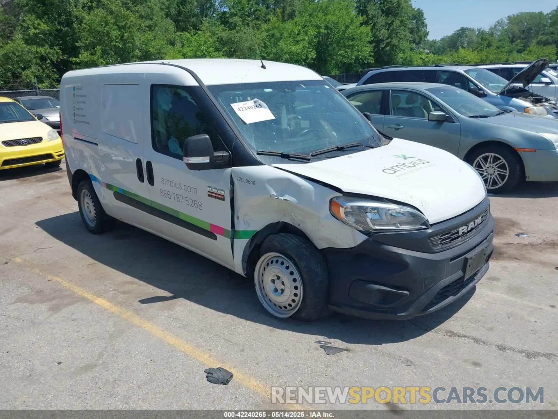 1 Photograph of a damaged car ZFBHRFAB0M6S72663 RAM PROMASTER CITY 2021