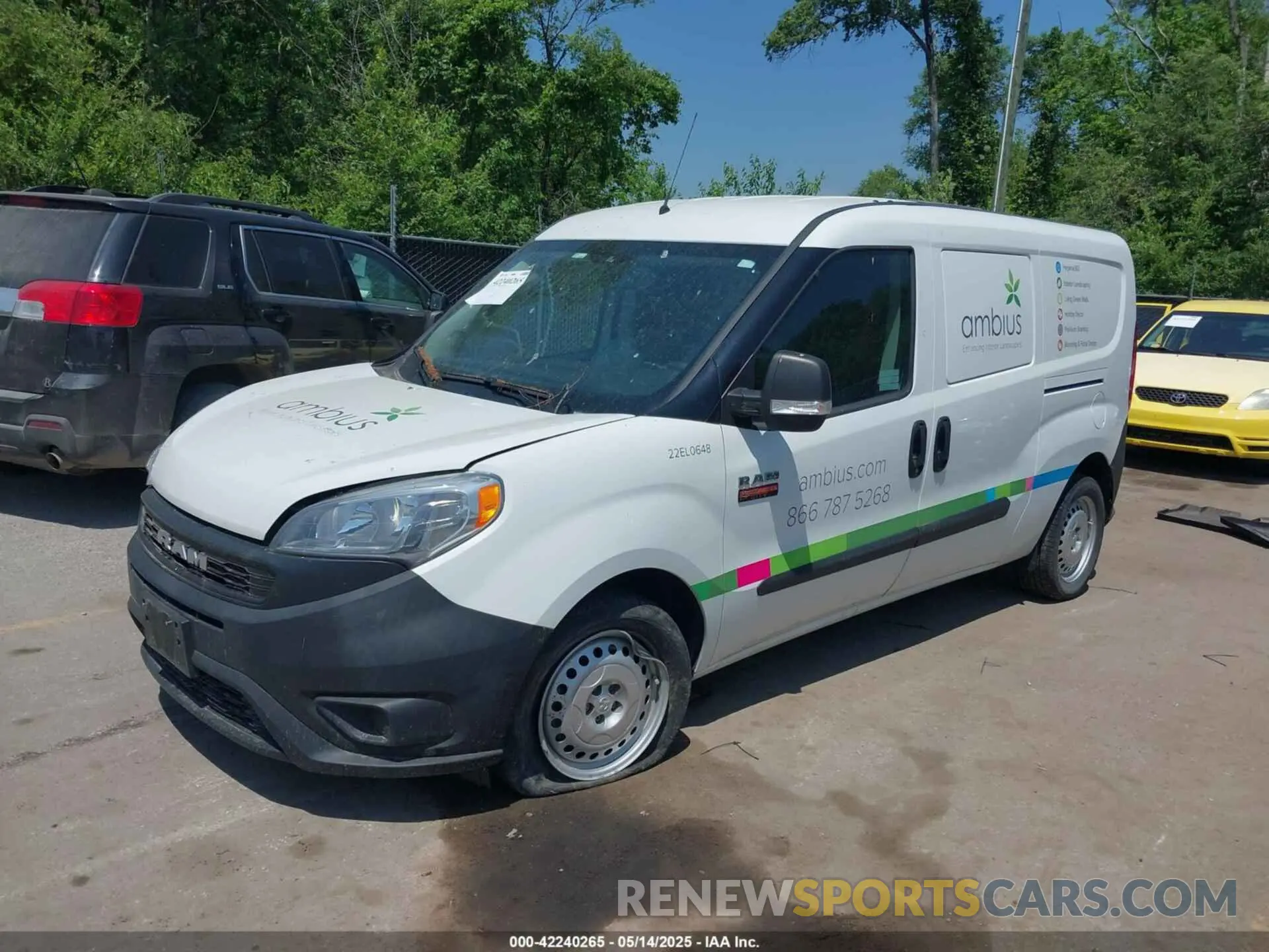 2 Photograph of a damaged car ZFBHRFAB0M6S72663 RAM PROMASTER CITY 2021