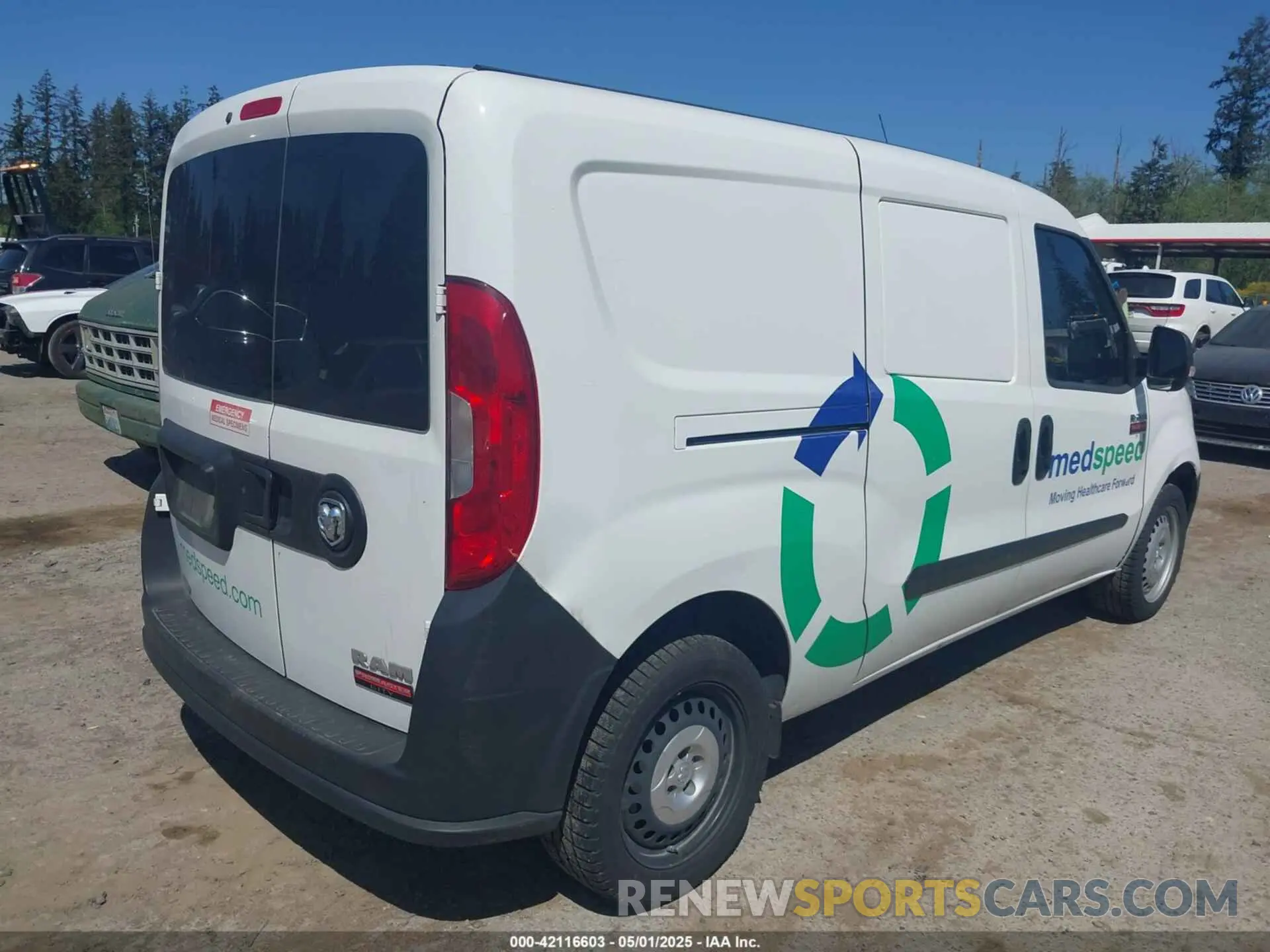 4 Фотография поврежденного автомобиля ZFBHRFAB1M6T52540 RAM PROMASTER CITY 2021