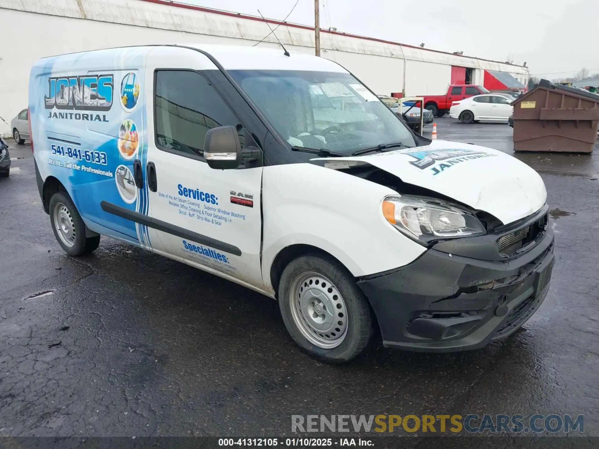 1 Фотография поврежденного автомобиля ZFBHRFAB2M6T43801 RAM PROMASTER CITY 2021