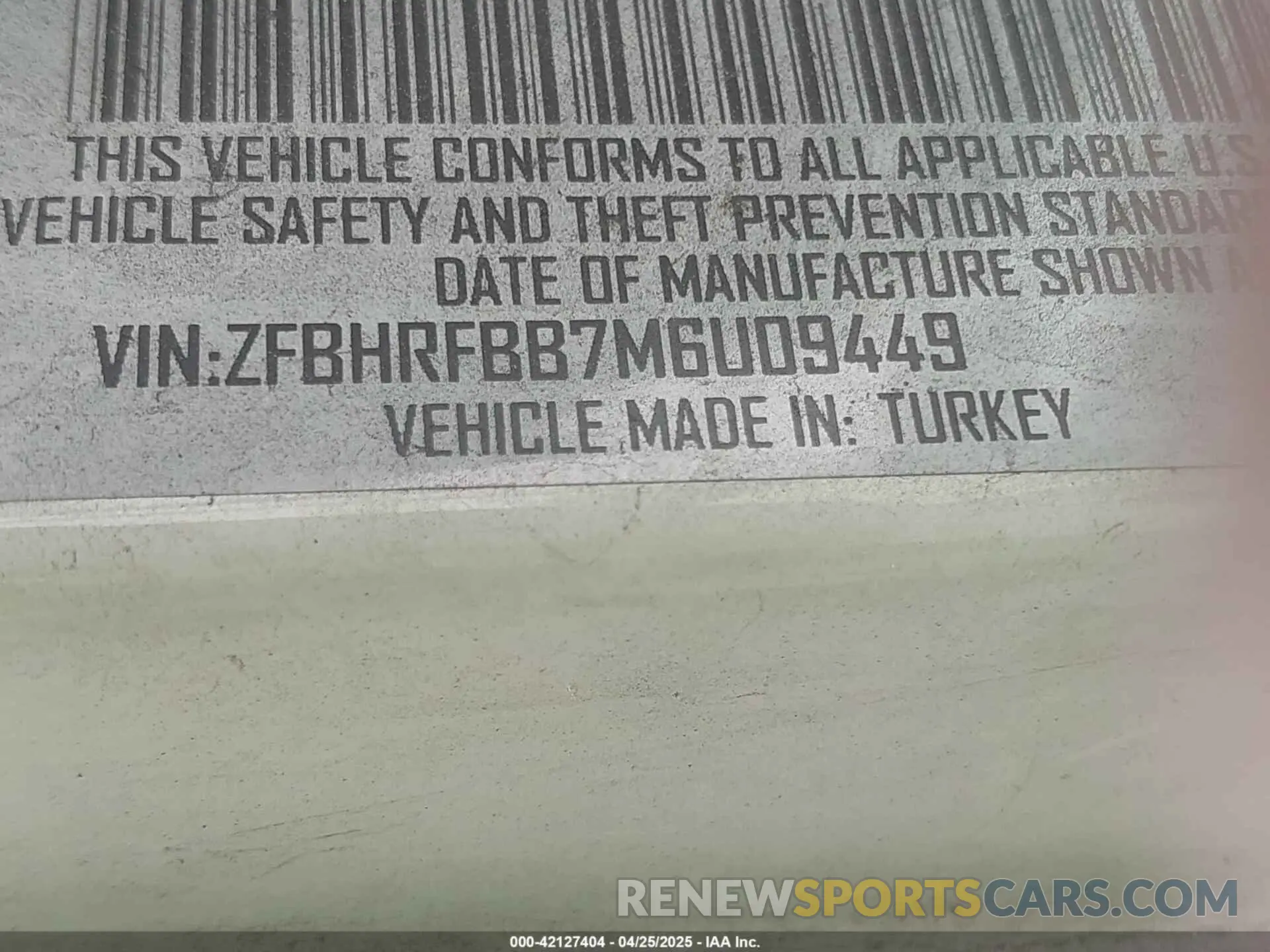 9 Photograph of a damaged car ZFBHRFBB7M6U09449 RAM PROMASTER CITY 2021
