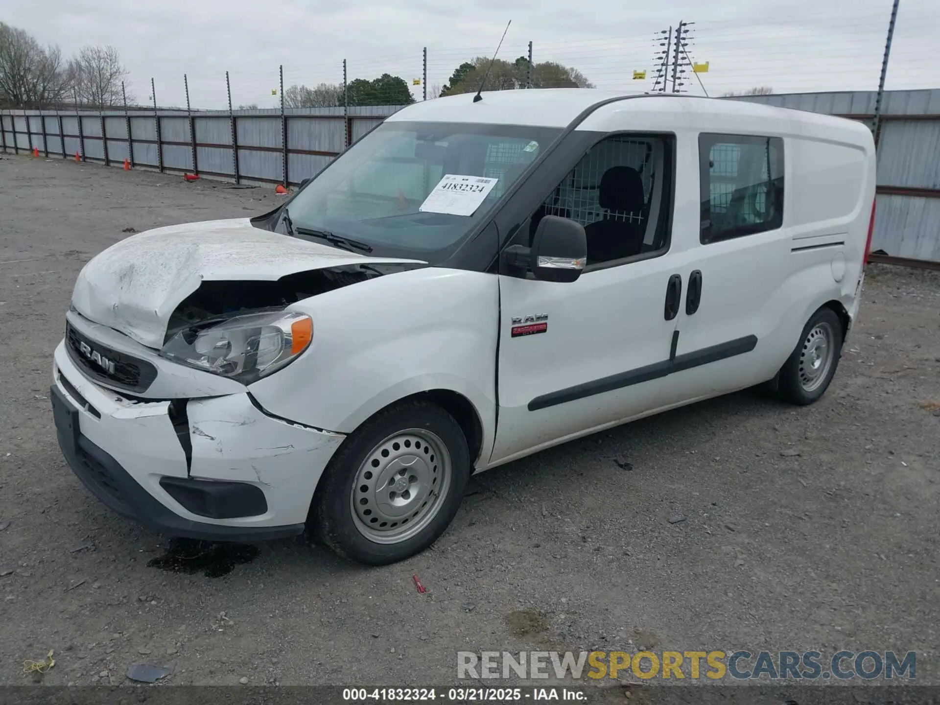 2 Photograph of a damaged car ZFBHRFAB2N6W55828 RAM PROMASTER CITY 2022