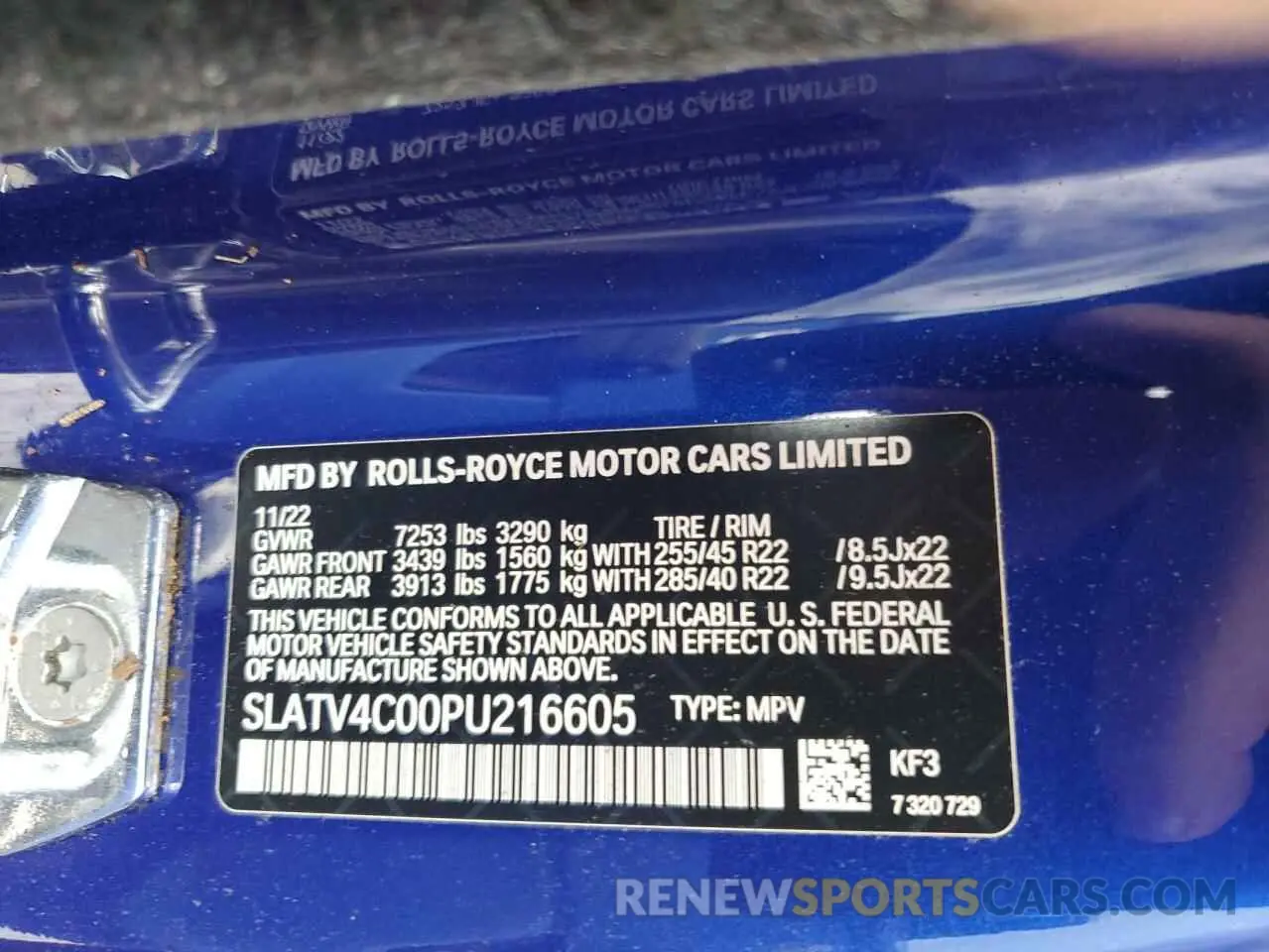 14 Фотография поврежденного автомобиля SLATV4C00PU216605 ROLLS-ROYCE CULLINAN 2023