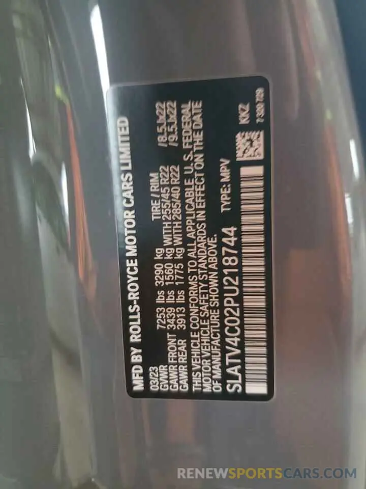 13 Фотография поврежденного автомобиля SLATV4C02PU218744 ROLLS-ROYCE CULLINAN 2023