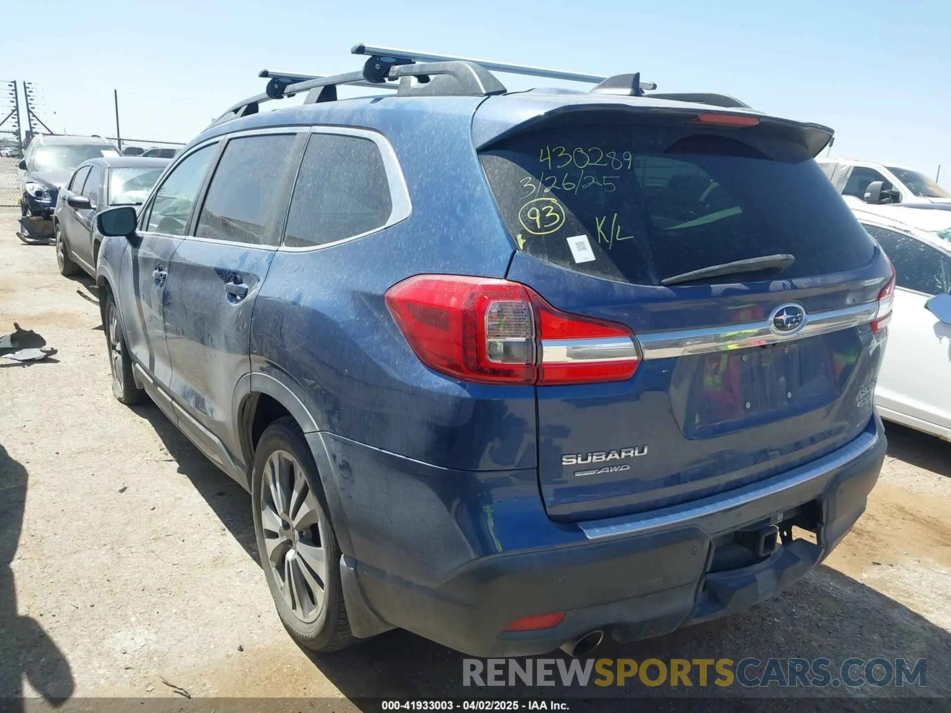 3 Фотография поврежденного автомобиля 4S4WMAPDXL3431165 SUBARU ASCENT 2020