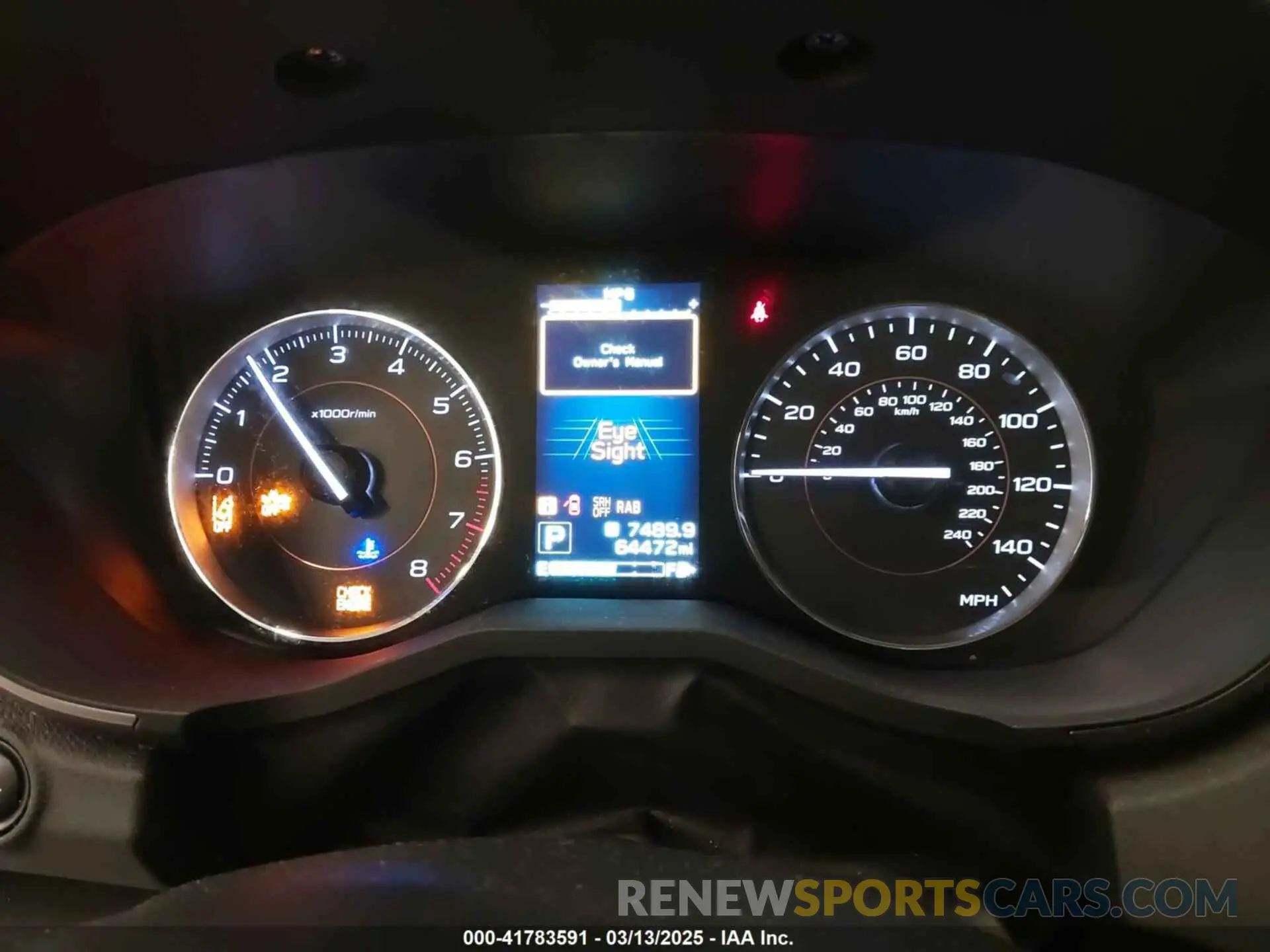 7 Photograph of a damaged car JF2GTAMC1K8237411 SUBARU CROSSTREK 2019