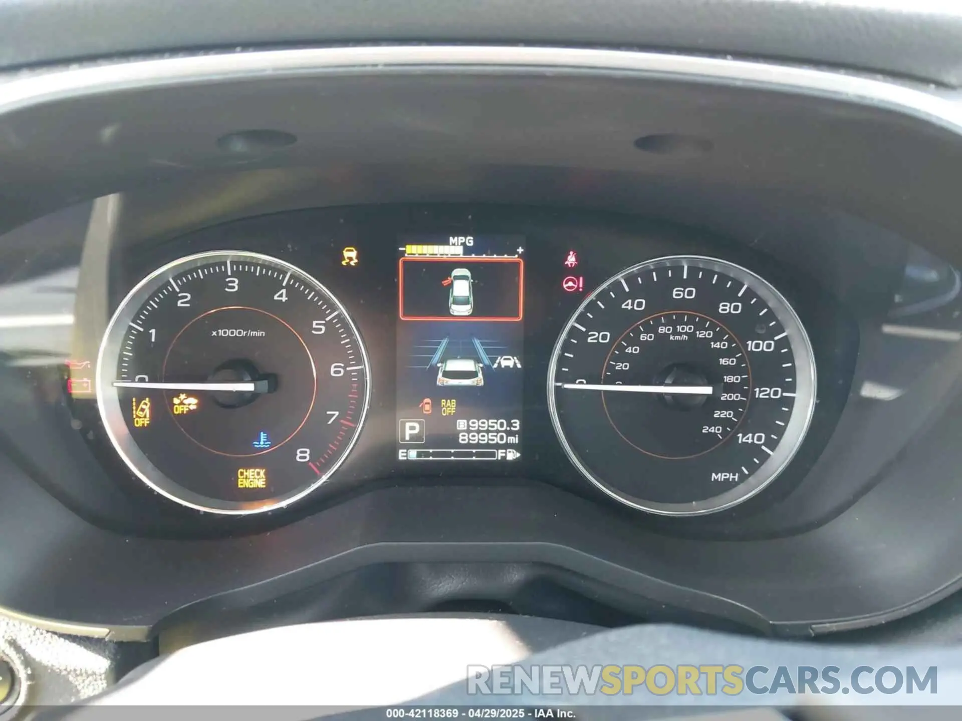 7 Фотография поврежденного автомобиля JF2GTAMC4KH345778 SUBARU CROSSTREK 2019