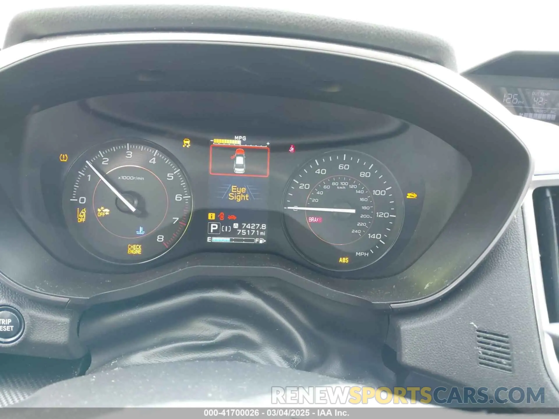 7 Фотография поврежденного автомобиля JF2GTAPC7L8250595 SUBARU CROSSTREK 2020