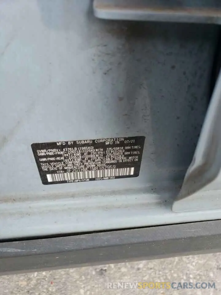 16 Photograph of a damaged car JF2GTHMC1M8382959 SUBARU CROSSTREK 2021
