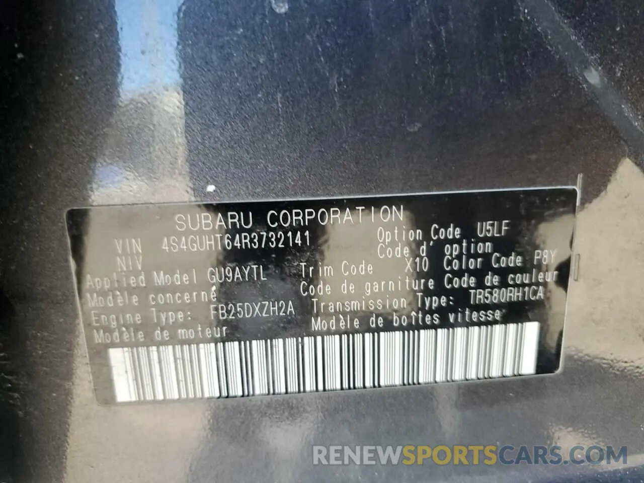 14 Фотография поврежденного автомобиля 4S4GUHT64R3732141 SUBARU CROSSTREK 2024