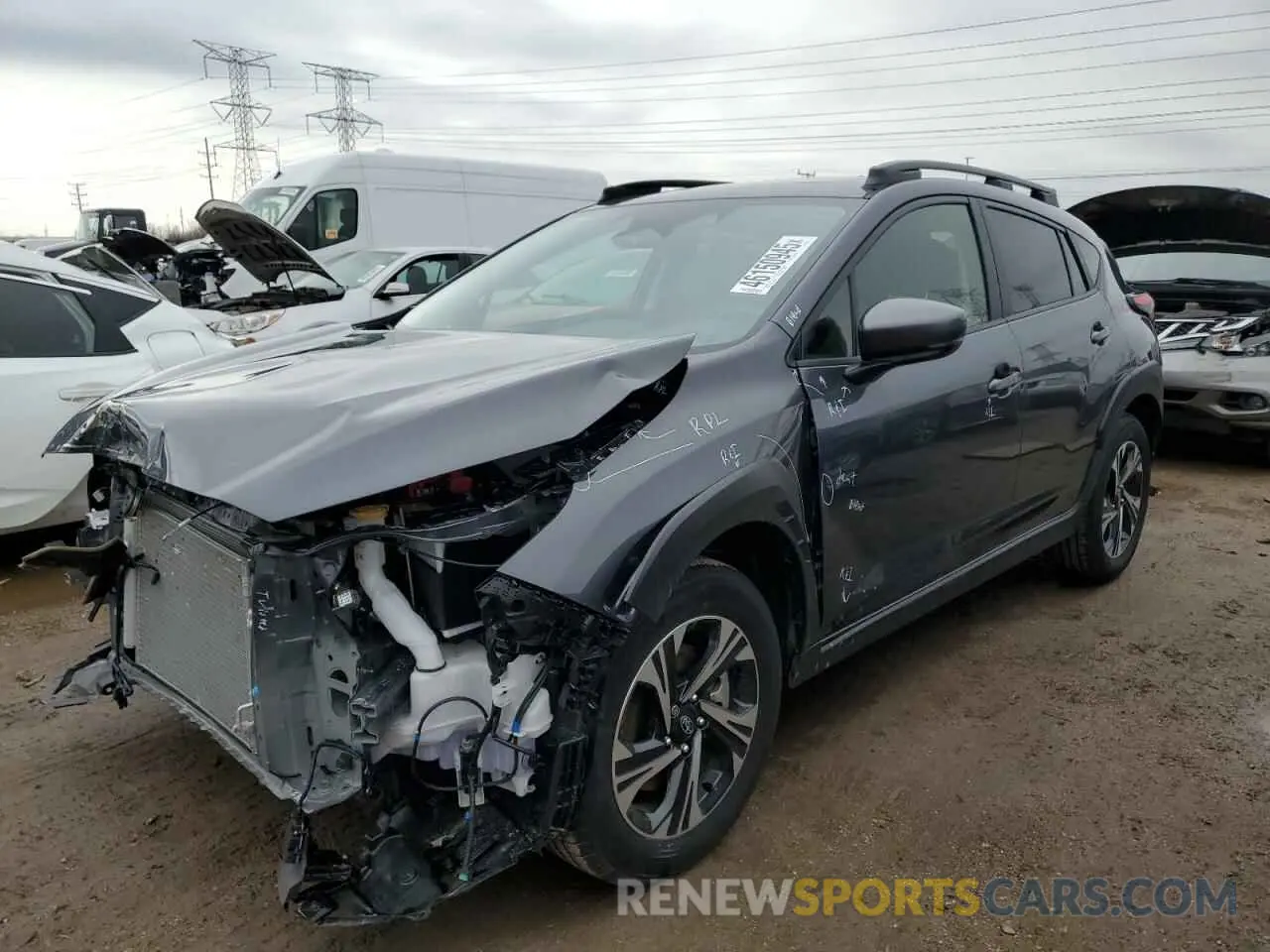 1 Фотография поврежденного автомобиля JF2GUADC2RH323446 SUBARU CROSSTREK 2024