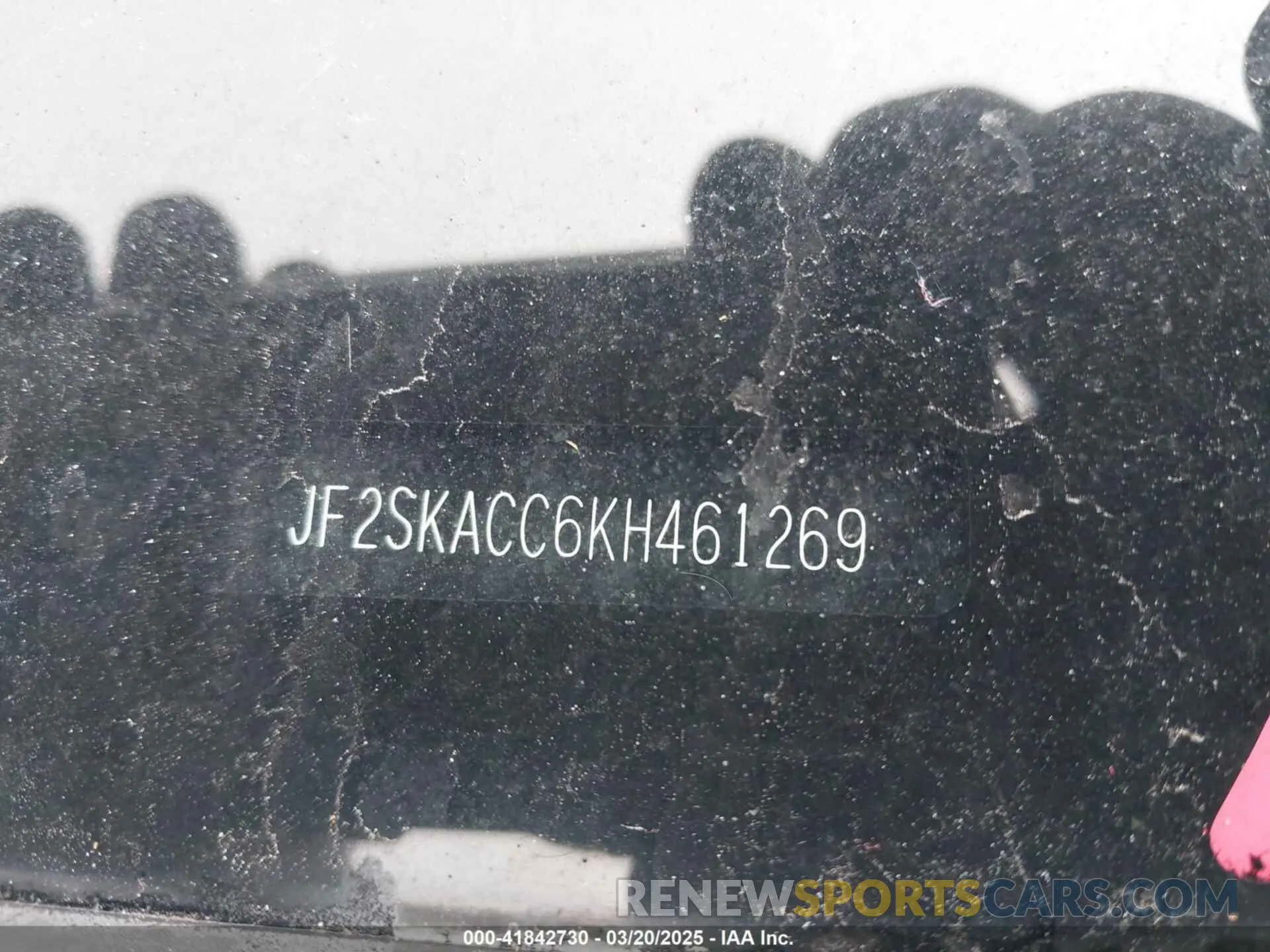 17 Photograph of a damaged car JF2SKACC6KH461269 SUBARU FORESTER 2019