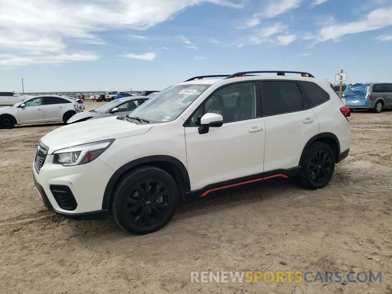 1 Photograph of a damaged car JF2SKAJC9KH405670 SUBARU FORESTER 2019