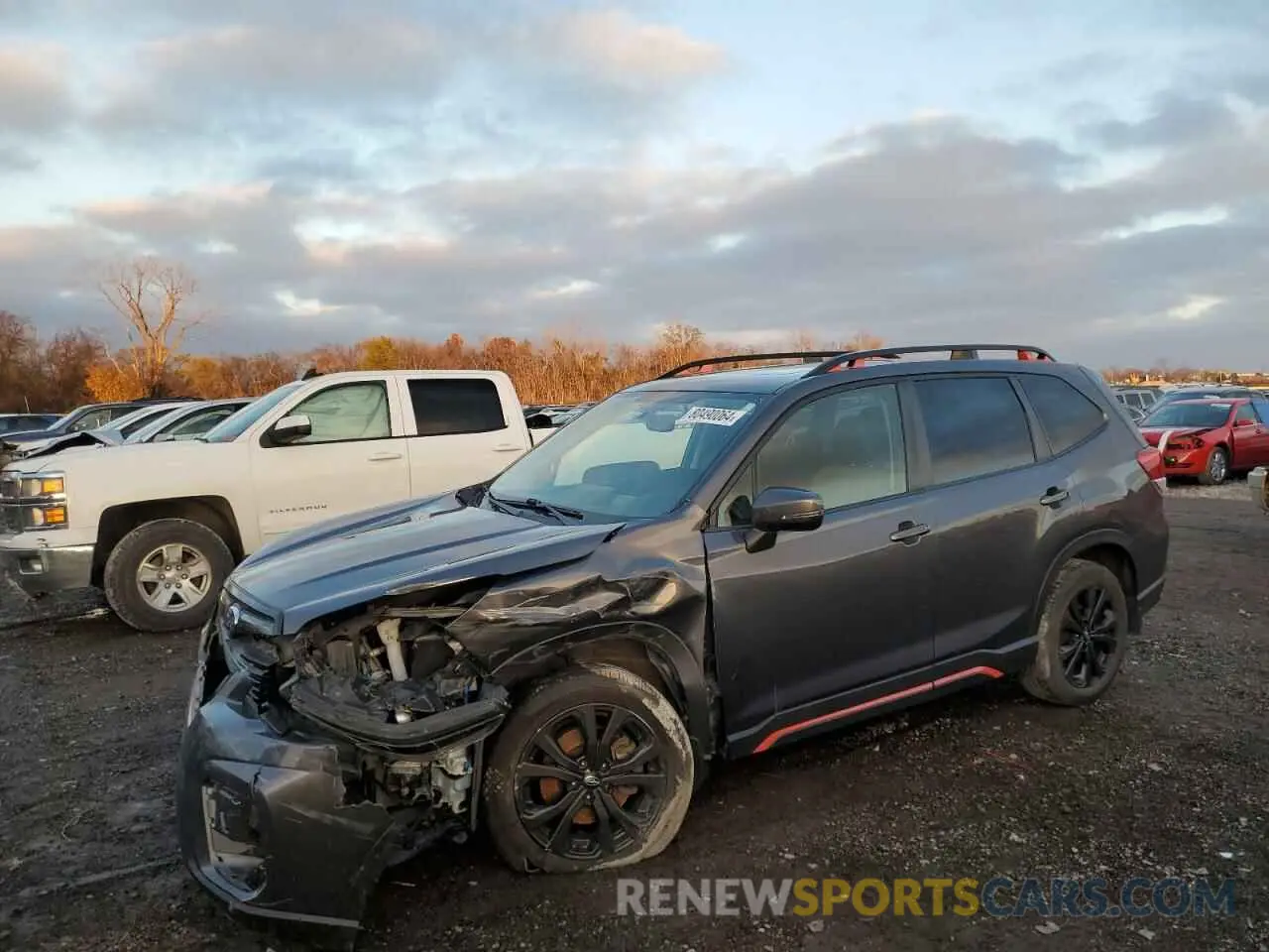 1 Photograph of a damaged car JF2SKARC4LH460968 SUBARU FORESTER 2020