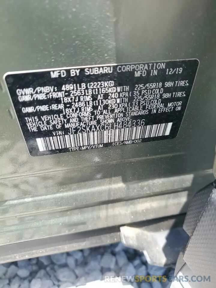 14 Фотография поврежденного автомобиля JF2SKAXC6LH484336 SUBARU FORESTER 2020