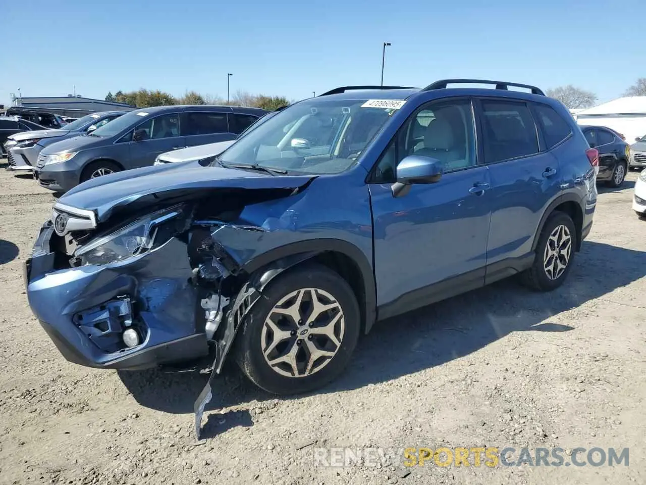 1 Photograph of a damaged car JF2SKAFC9MH587253 SUBARU FORESTER 2021