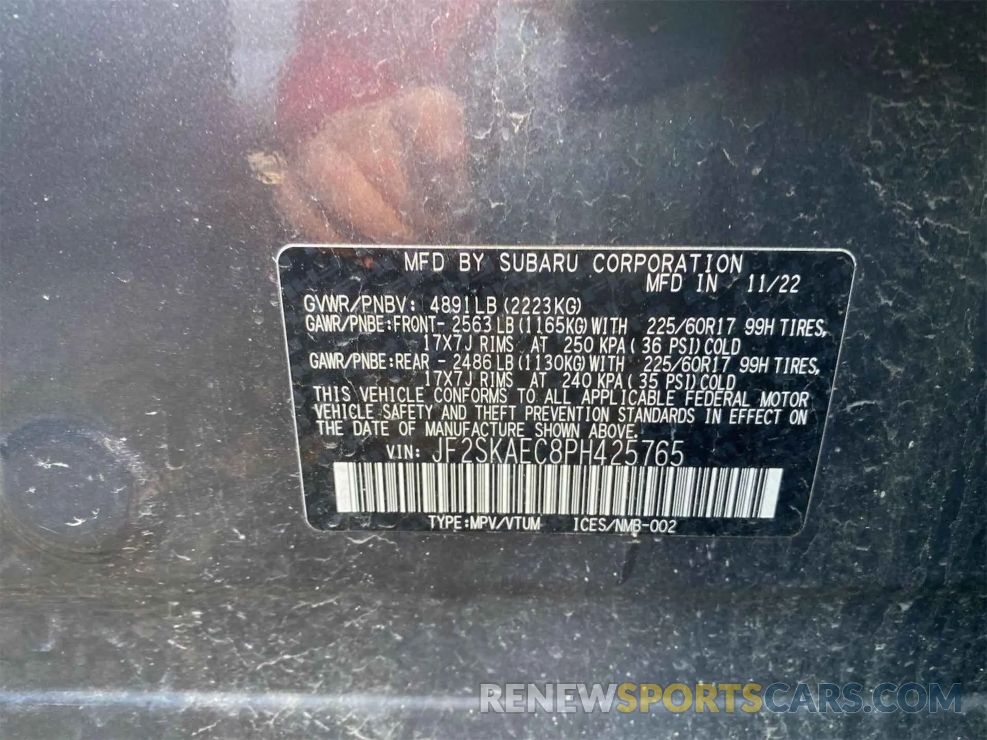 19 Фотография поврежденного автомобиля JF2SKAEC8PH425765 SUBARU FORESTER 2023