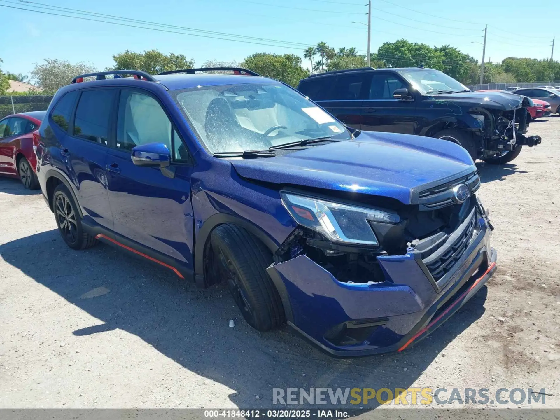 1 Photograph of a damaged car JF2SKAGC6PH544640 SUBARU FORESTER 2023