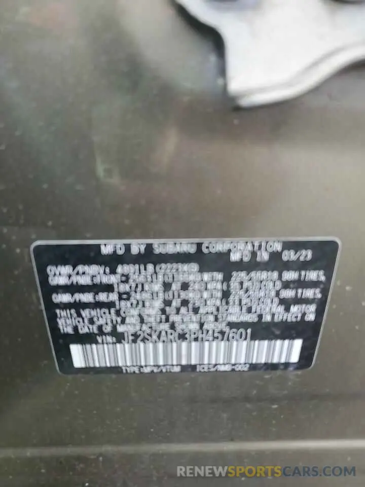 13 Фотография поврежденного автомобиля JF2SKARC3PH457601 SUBARU FORESTER 2023