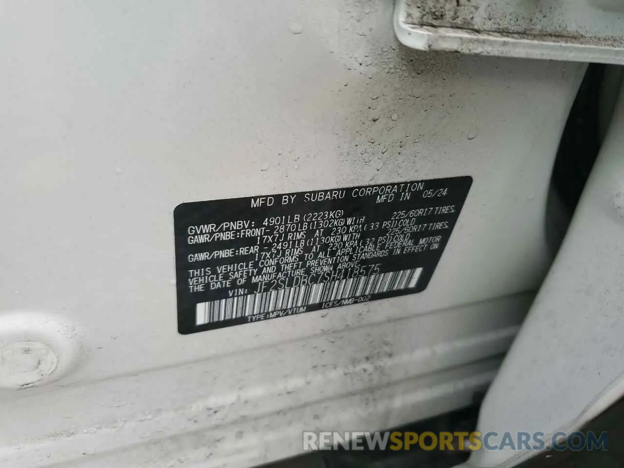 15 Photograph of a damaged car JF2SLDBC7SH418575 SUBARU FORESTER 2025