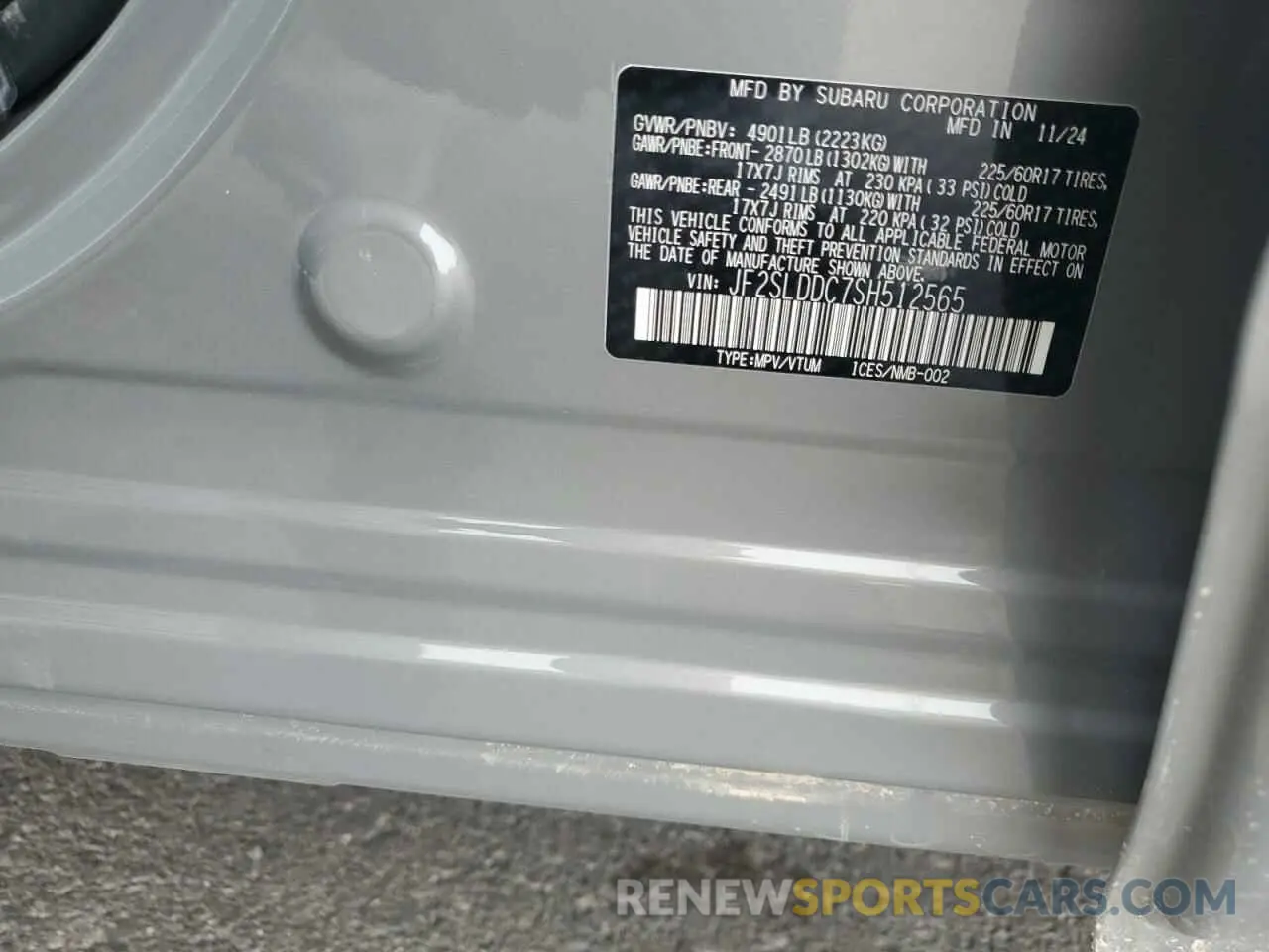 12 Фотография поврежденного автомобиля JF2SLDDC7SH512565 SUBARU FORESTER 2025