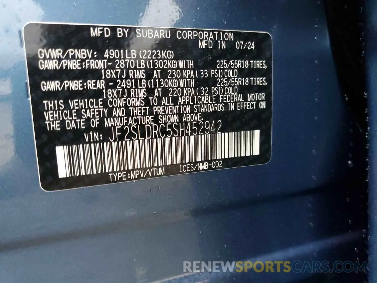 14 Фотография поврежденного автомобиля JF2SLDRC5SH452942 SUBARU FORESTER 2025