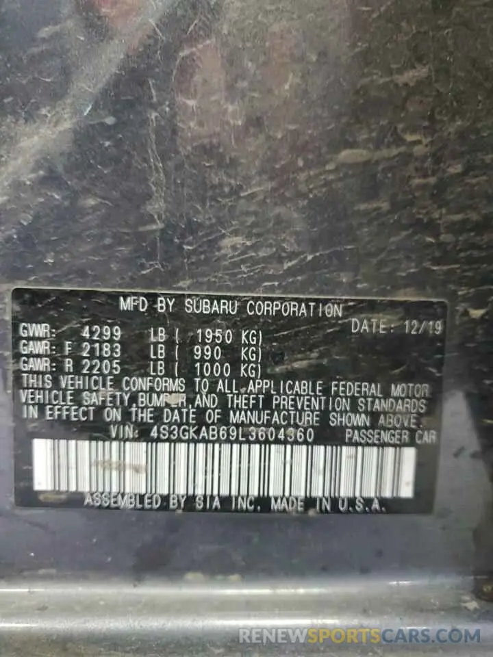 13 Фотография поврежденного автомобиля 4S3GKAB69L3604360 SUBARU IMPREZA 2020